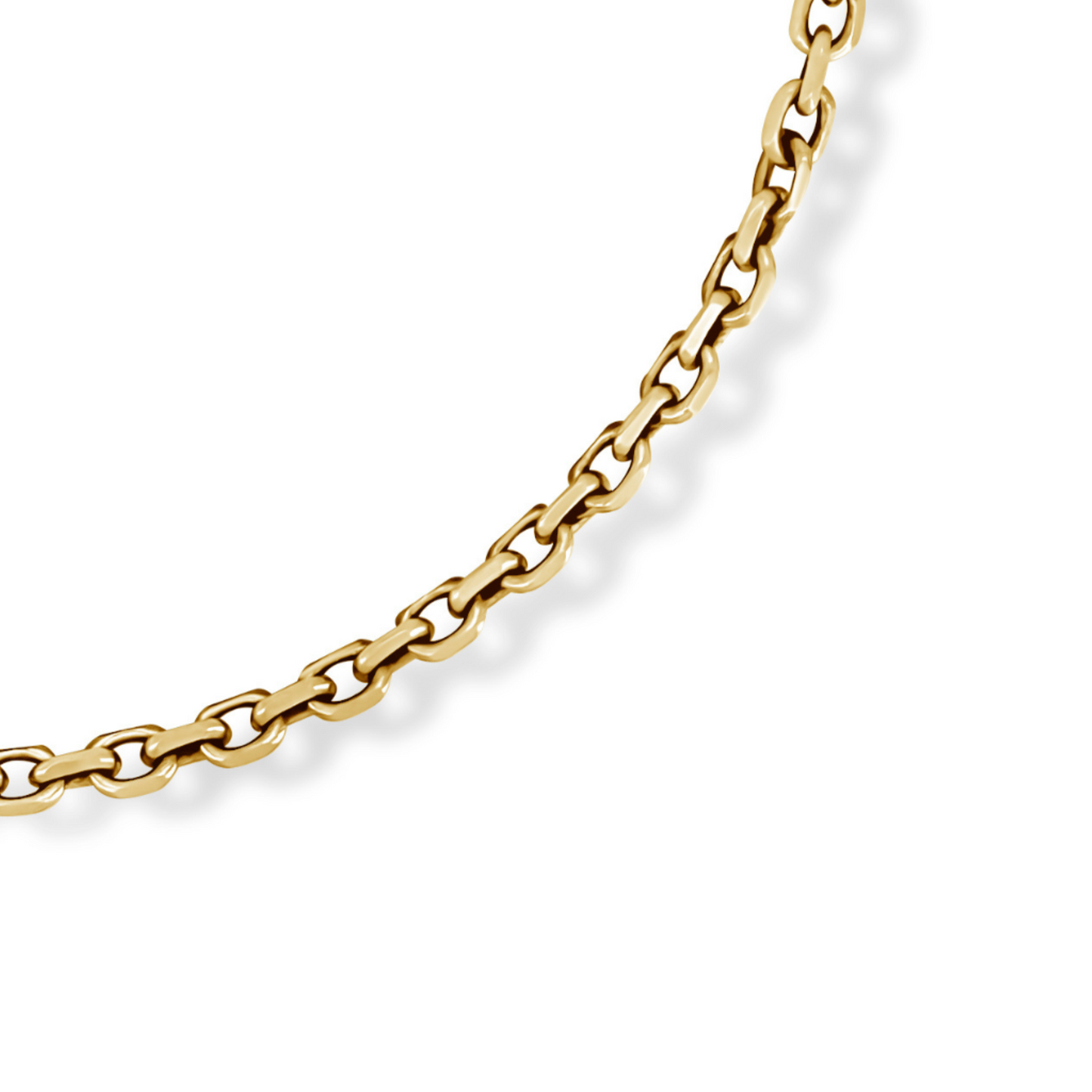 Solid Diamond Cable Cut Chain | 14K & 18K Gold