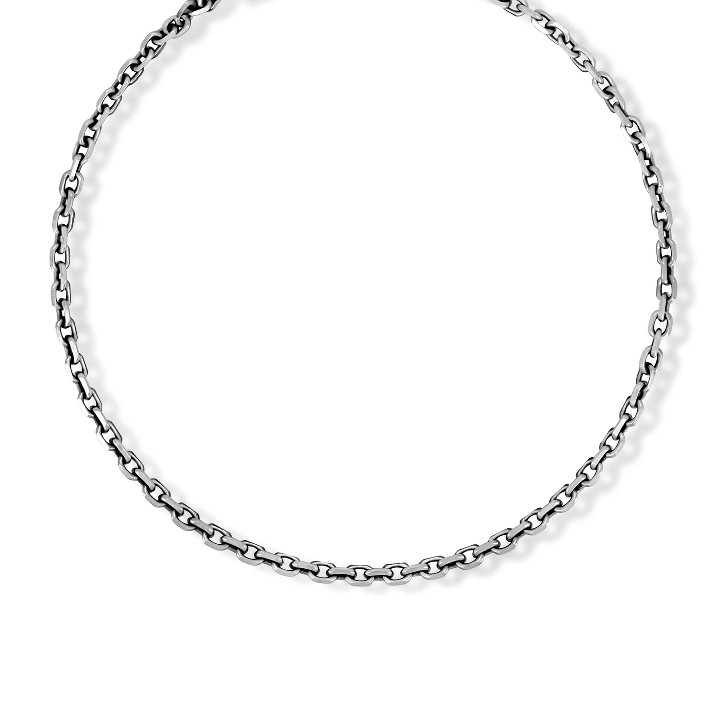 Diamond Cable Cut Chain | Sterling Silver