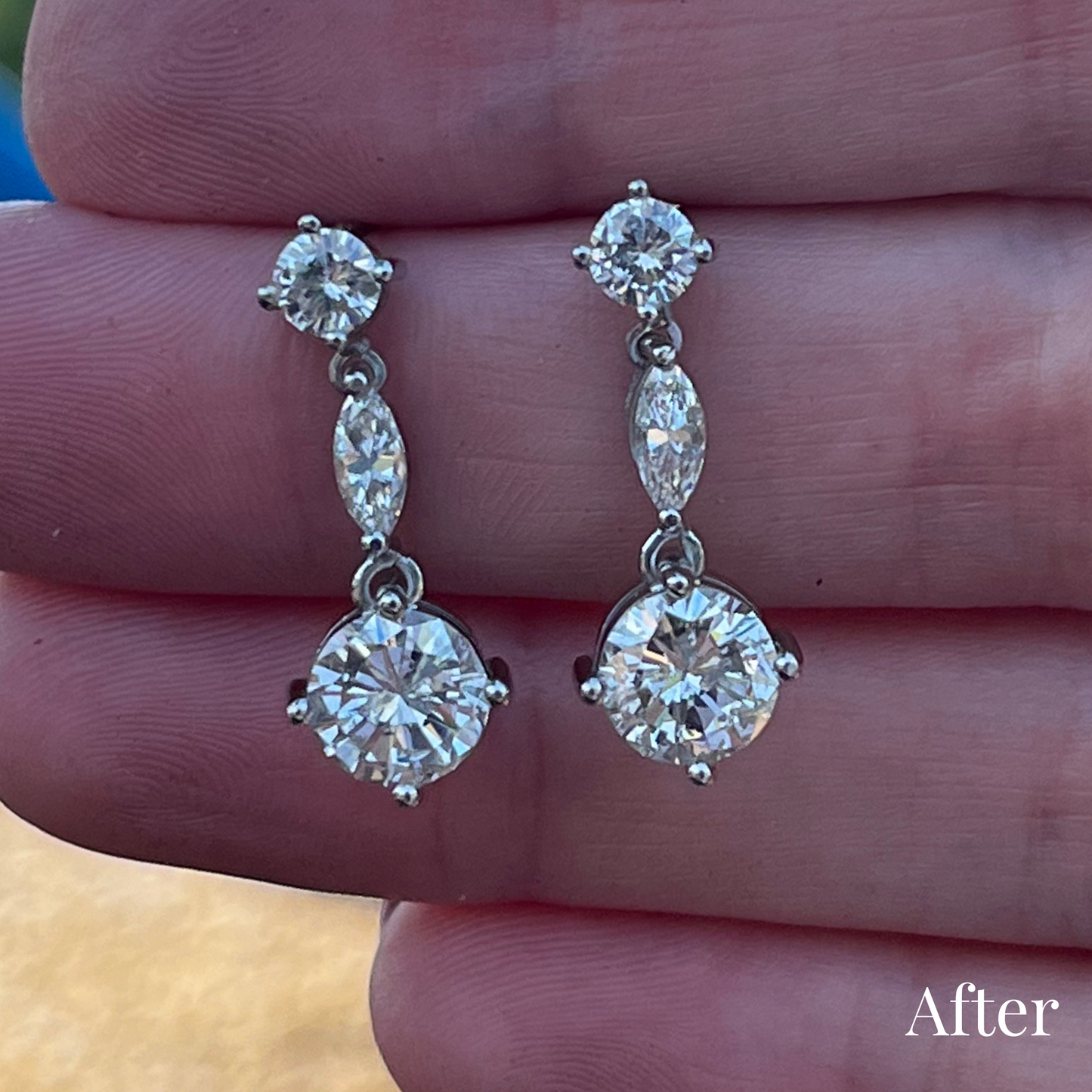 Custom Order | Diamond Drop Earrings