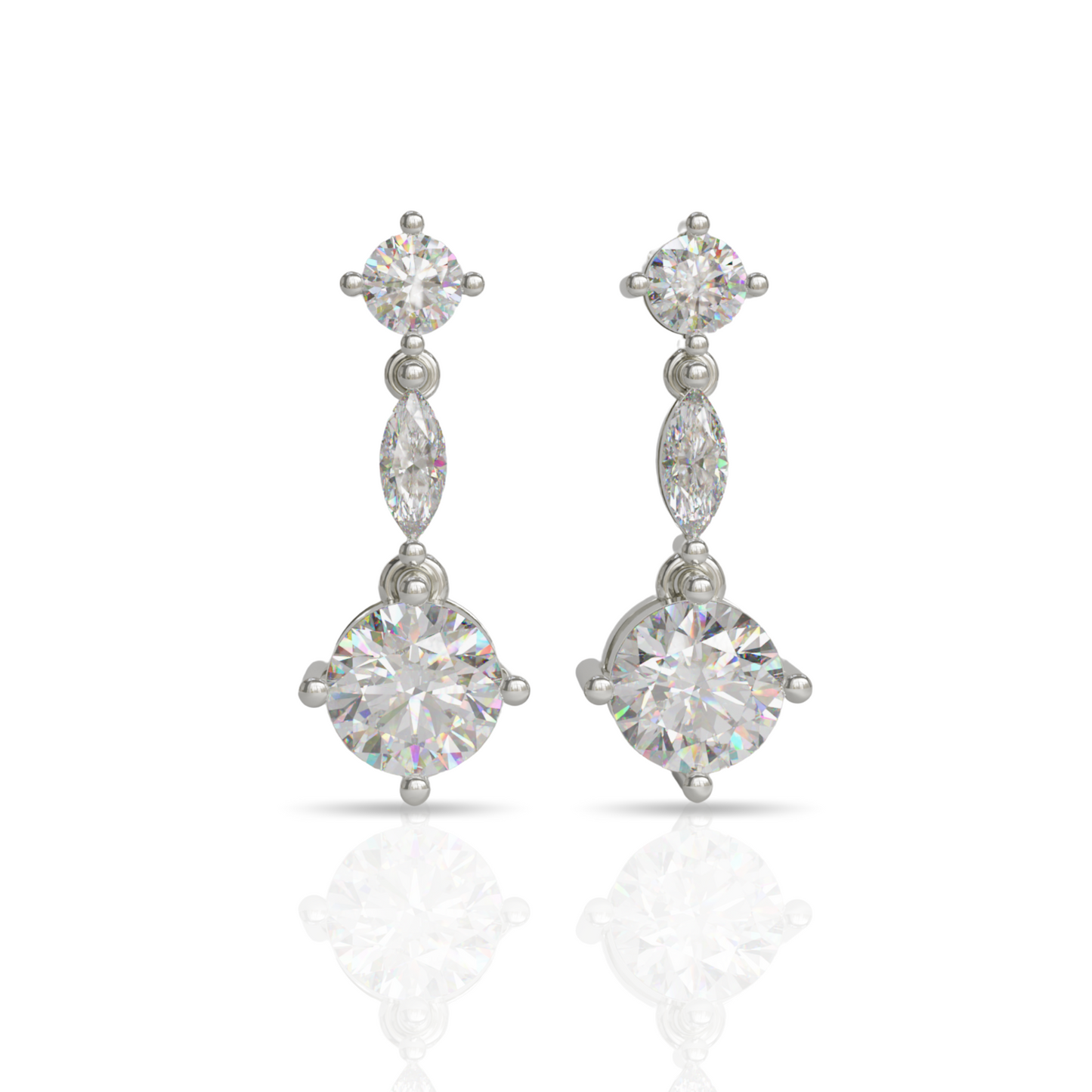 Custom Order | Diamond Drop Earrings