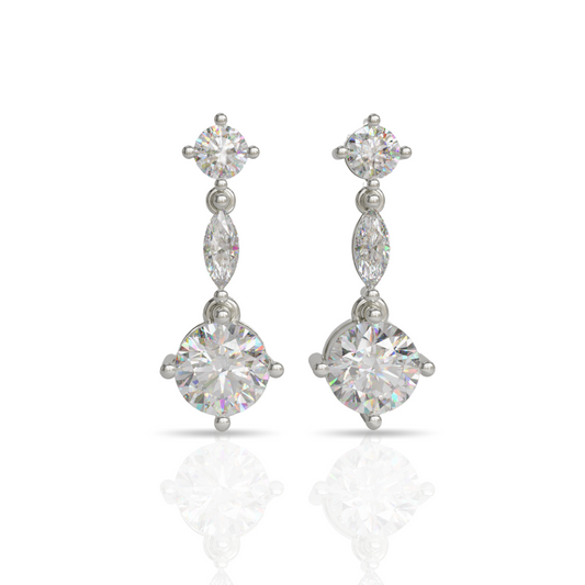 Custom Order | Diamond Drop Earrings