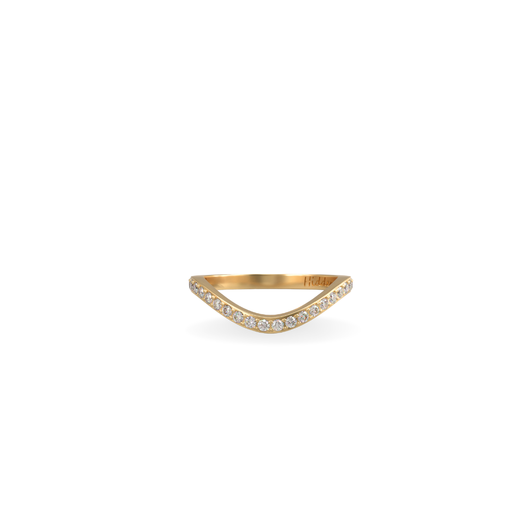 Lab Grown Diamond Cigar Shadow Band | 18K Gold