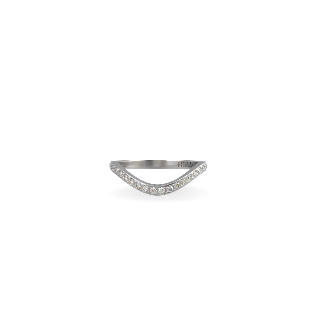 Lab Grown Diamond Cigar Shadow Band | Sterling Silver