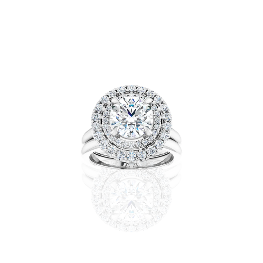 Cathedral | Double Halo | Diamond Engagement Ring