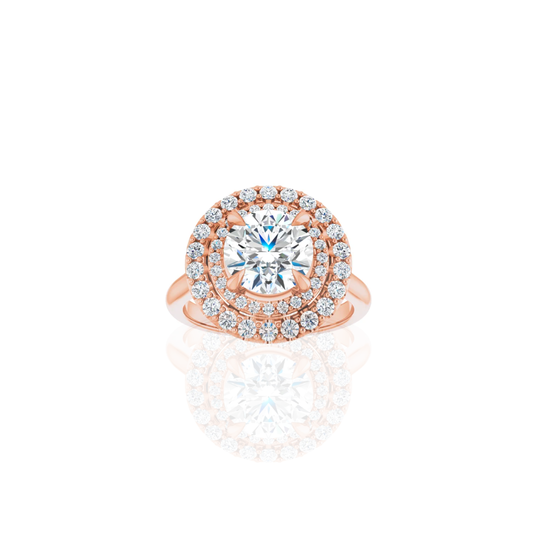 Cathedral | Double Halo | Diamond Engagement Ring