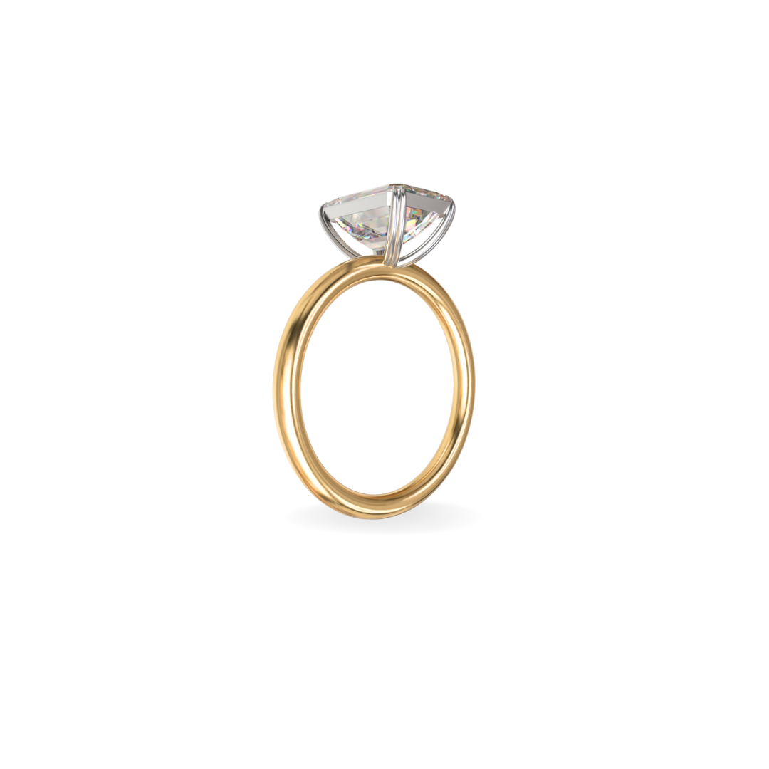 Custom Order | Double Prong Emerald Cut Engagement Ring