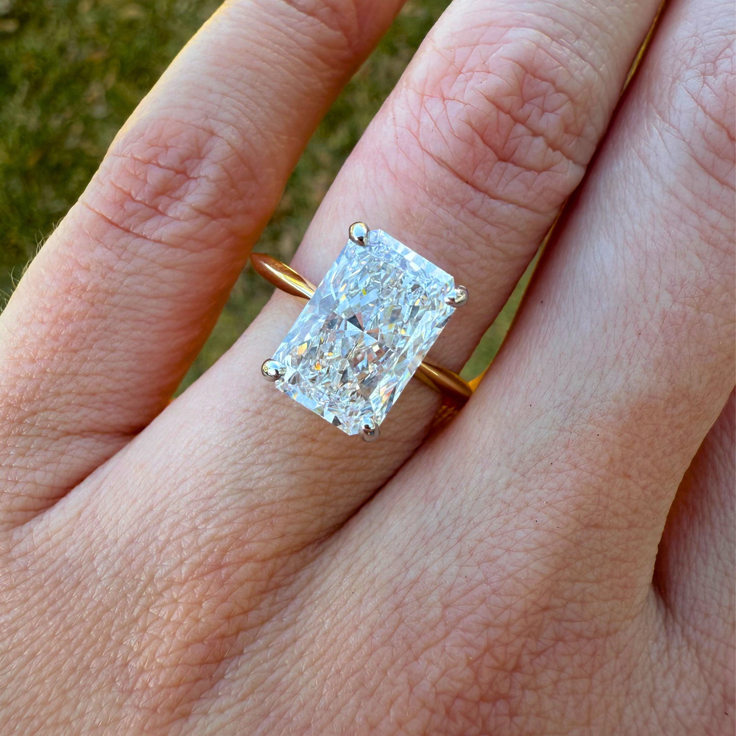 Custom Order | Elongated Radiant Solitaire Engagement Ring