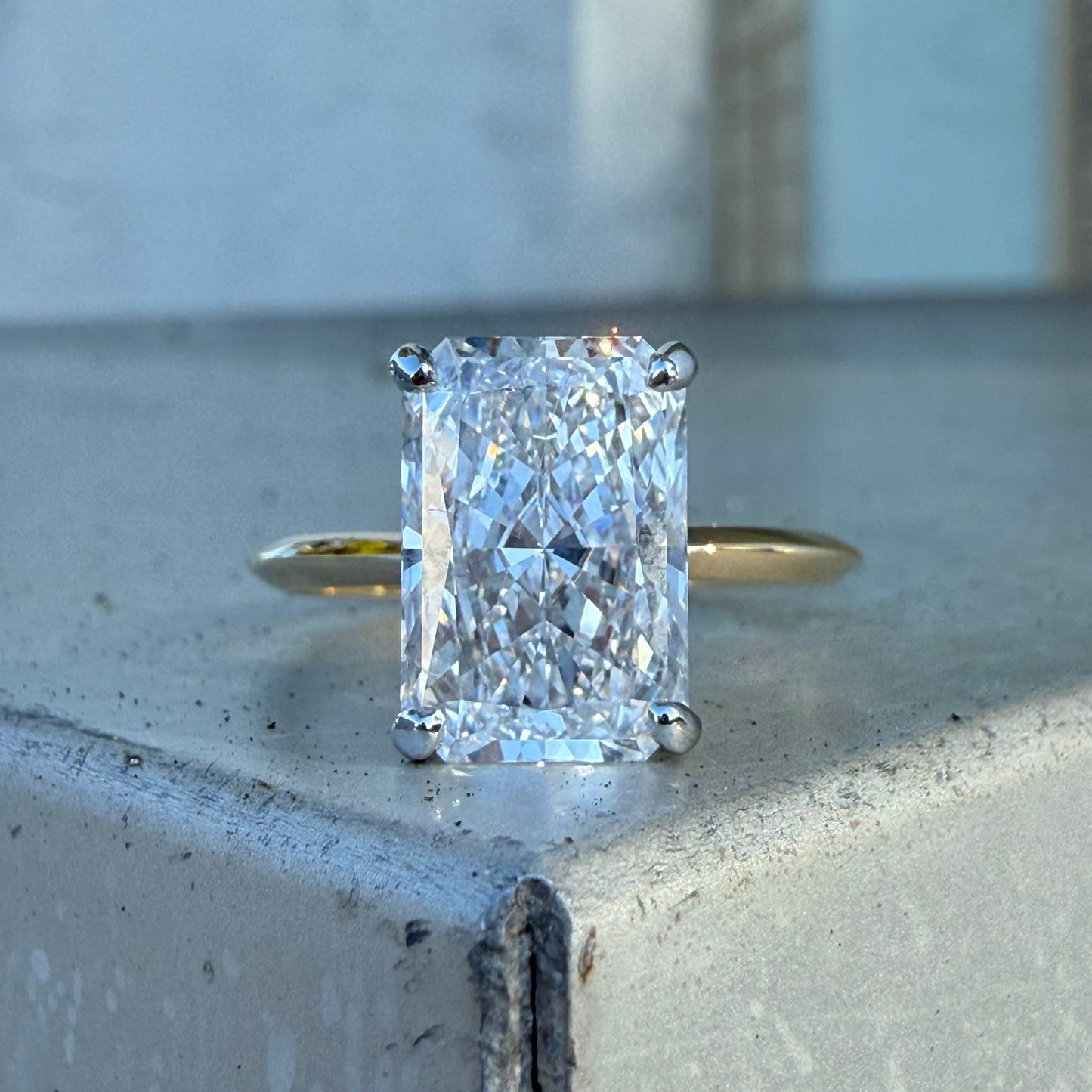 Custom Order | Elongated Radiant Solitaire Engagement Ring
