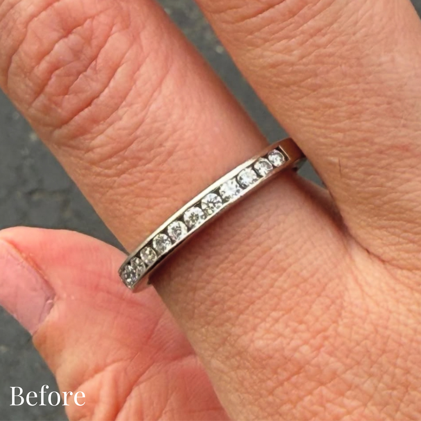 Custom Order | Diamond & Emerald Eternity Band