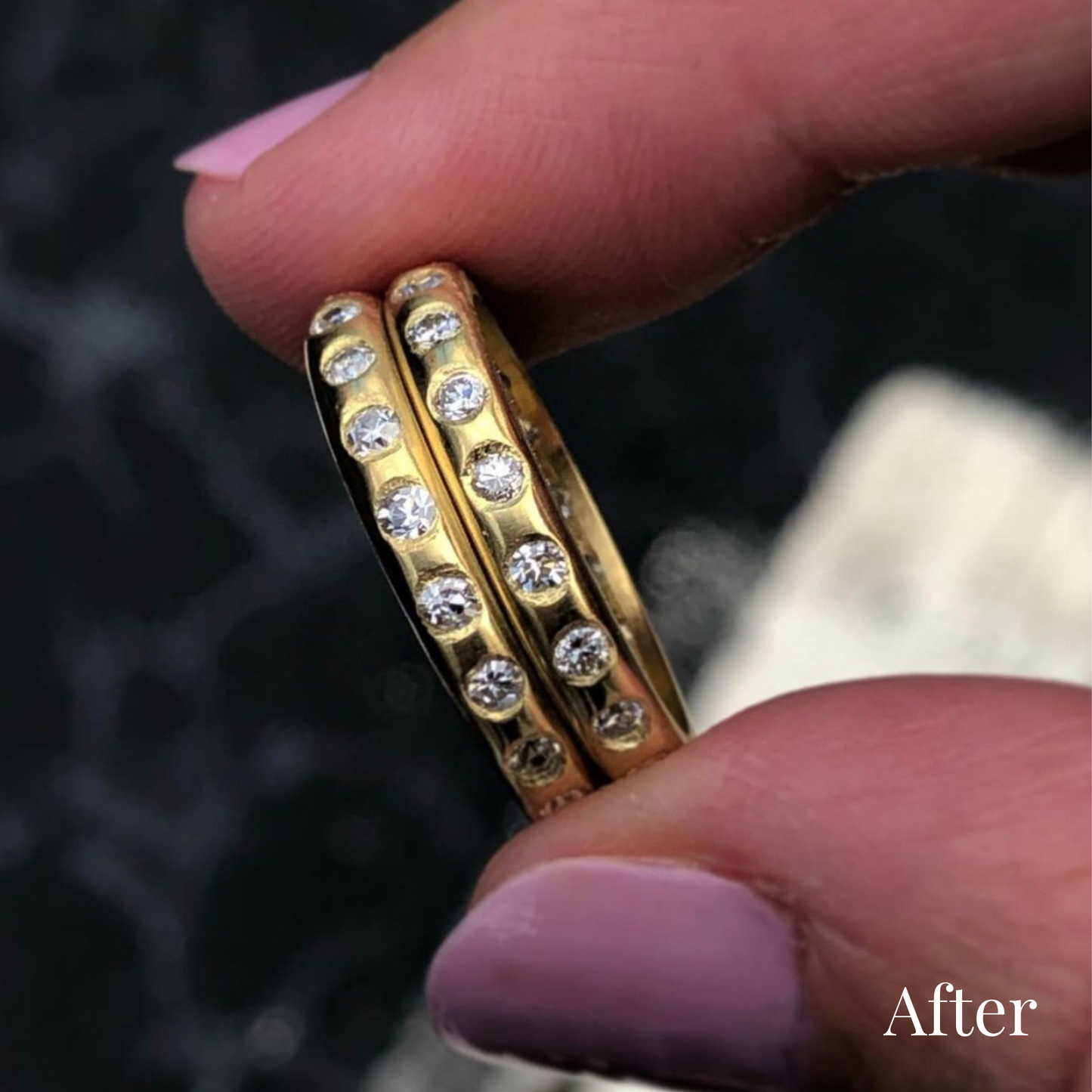 Custom Order | Flush Set Diamond Eternity Band Set