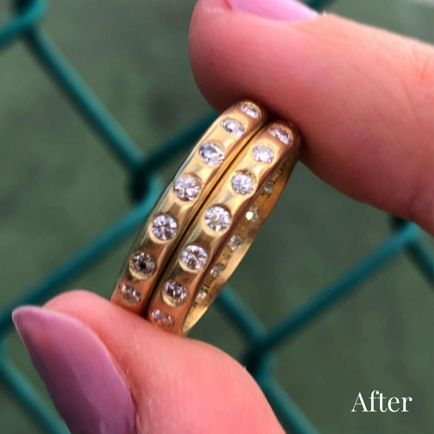 Custom Order | Flush Set Diamond Eternity Band Set