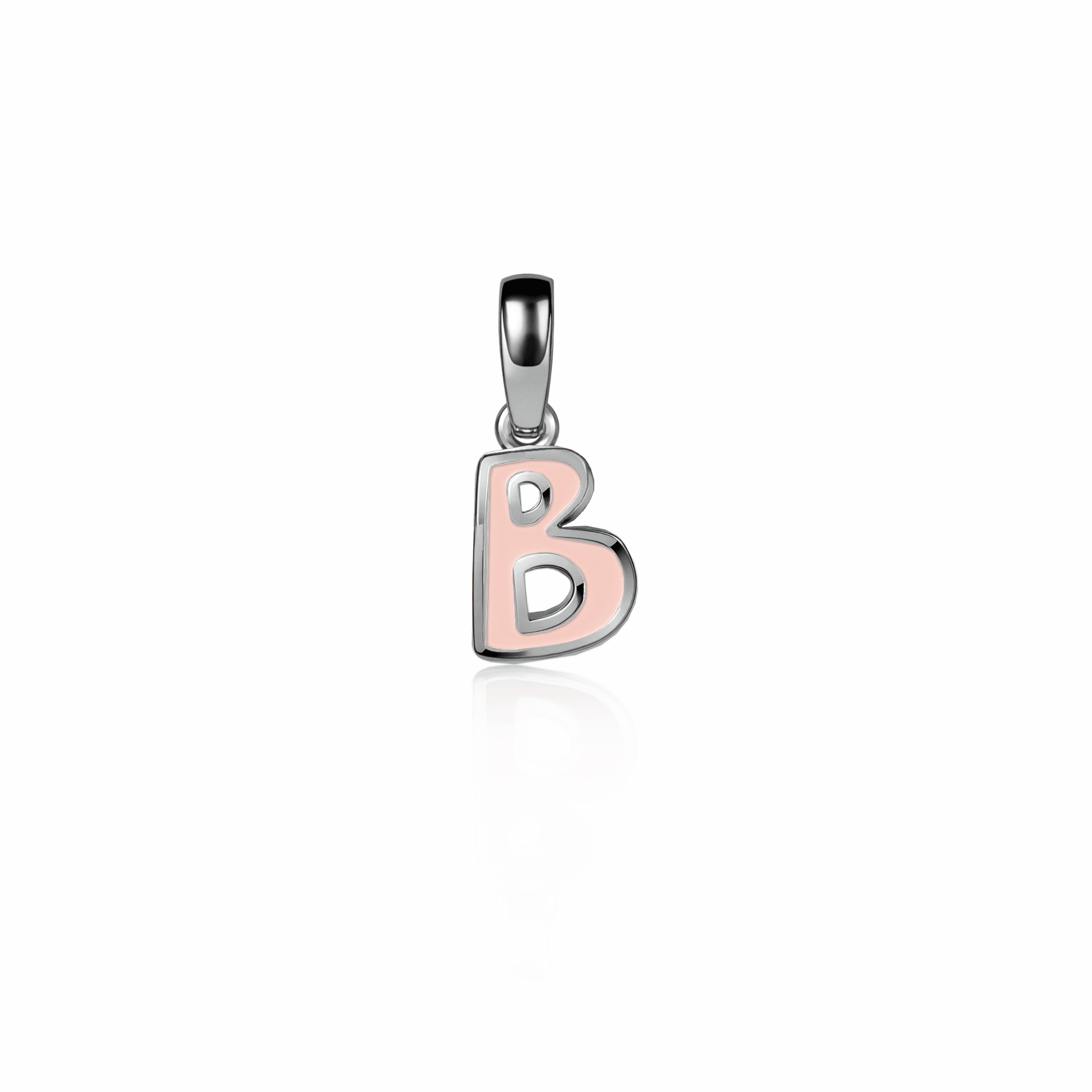 Graffiti Initial Charm, mini | Sterling Silver Rose Petal {{ catogery }} {{ Collections }}
