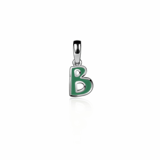 Graffiti Initial Charm, mini | Sterling Silver Spring Green {{ catogery }} {{ Collections }}