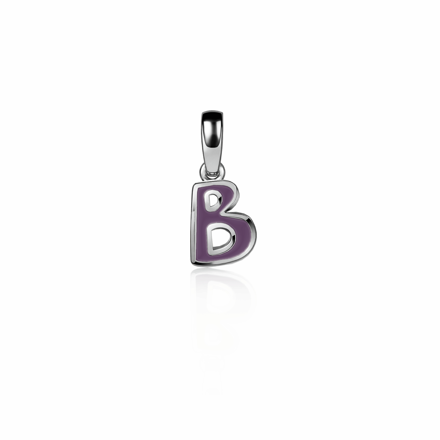 Graffiti Initial Charm, mini | Sterling Silver Sunset Purple {{ catogery }} {{ Collections }}