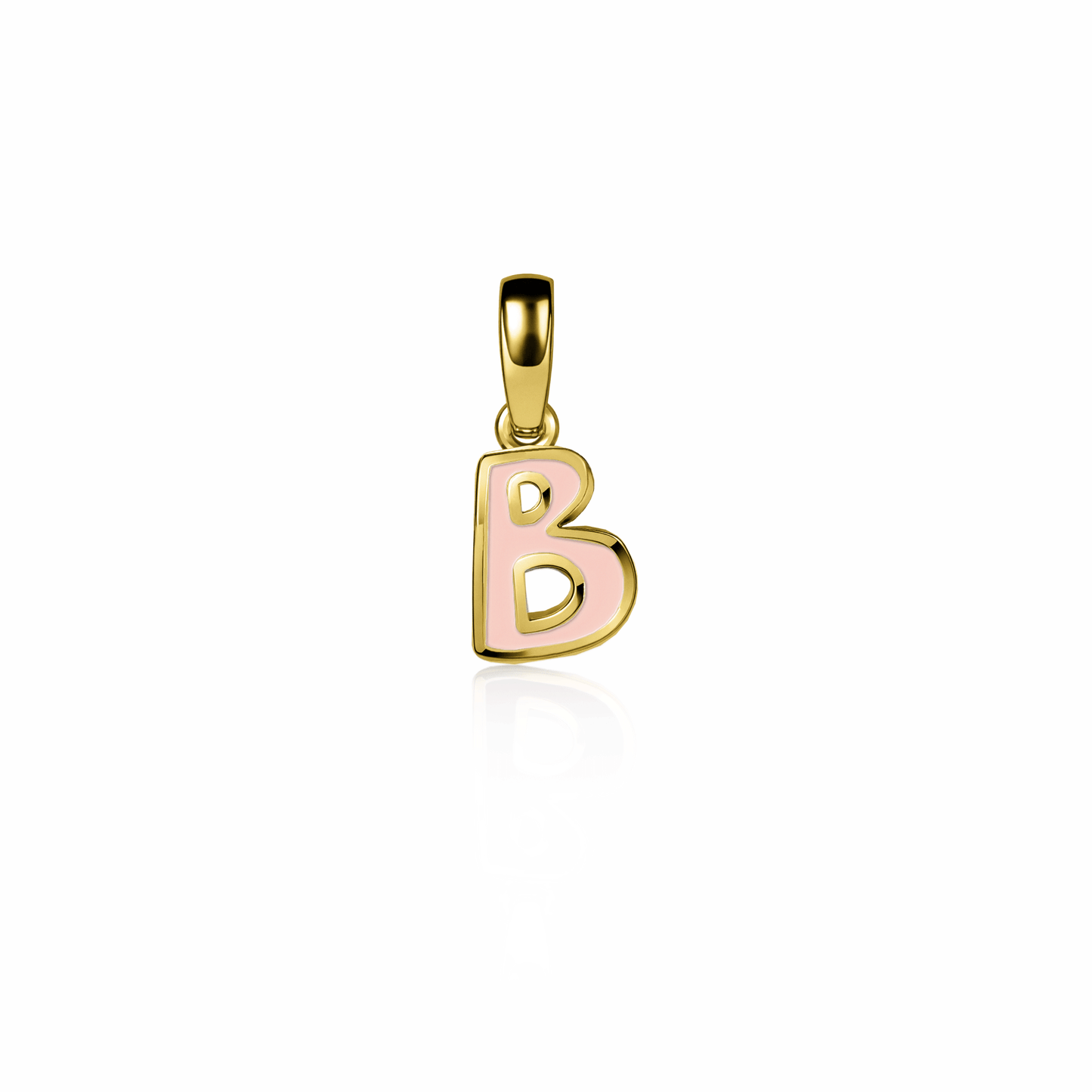 Graffiti Initial Charm, mini | 14K Gold Rose Petal {{ catogery }} {{ Collections }}