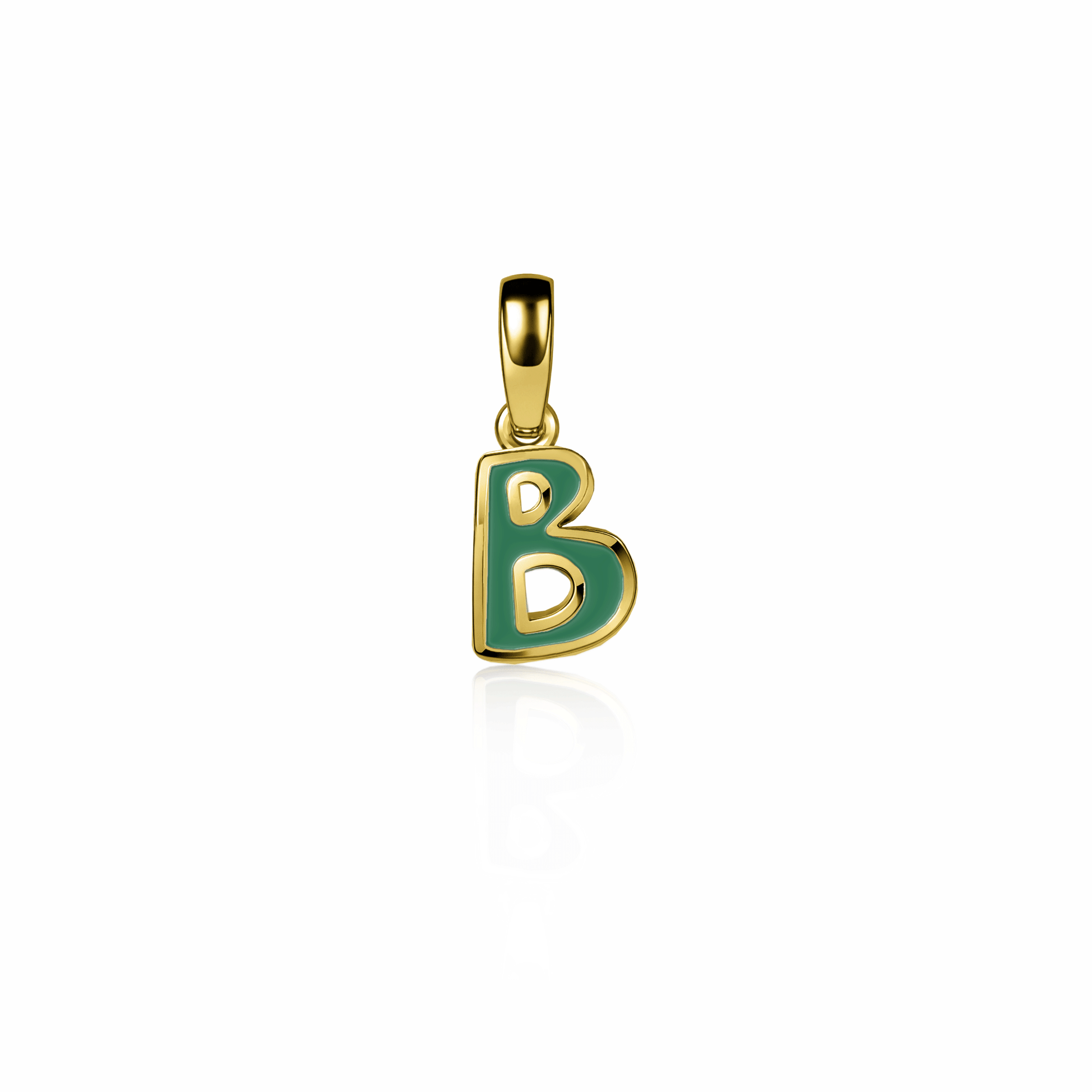 Graffiti Initial Charm, mini | 14K Gold Spring Green {{ catogery }} {{ Collections }}