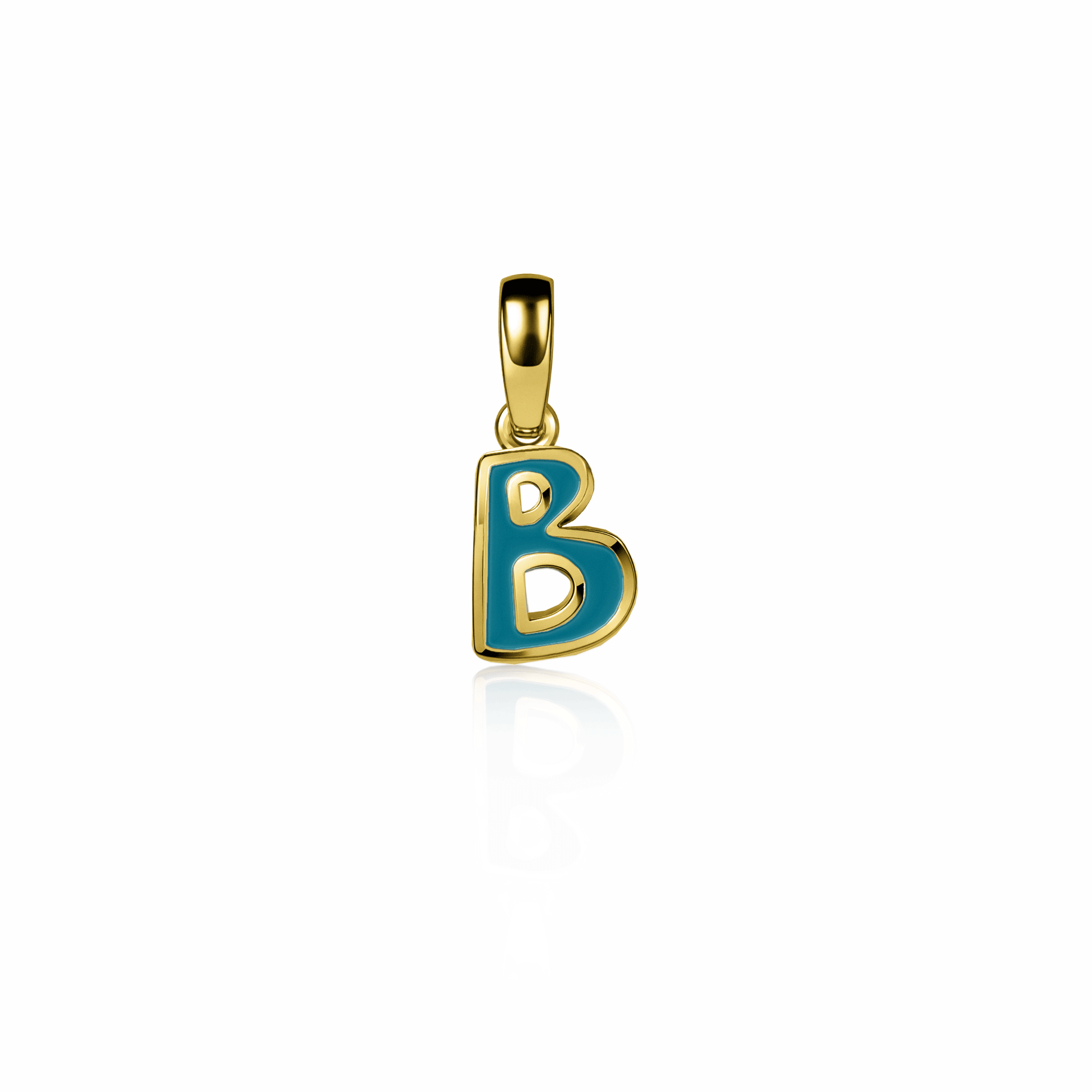 Graffiti Initial Charm, mini | 14K Gold Seafoam Green {{ catogery }} {{ Collections }}