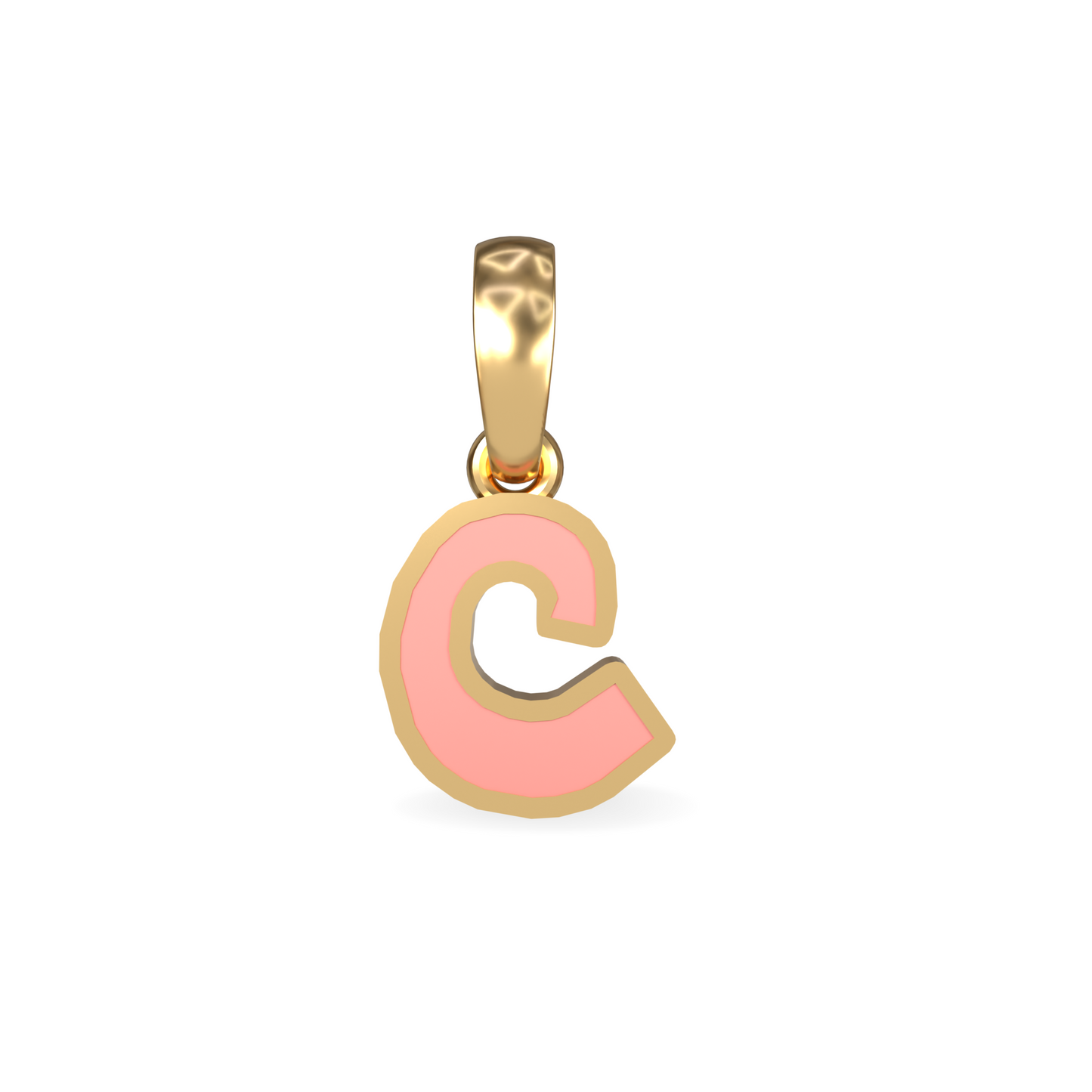 Medium Graffiti Initial Pendant | 18K Gold