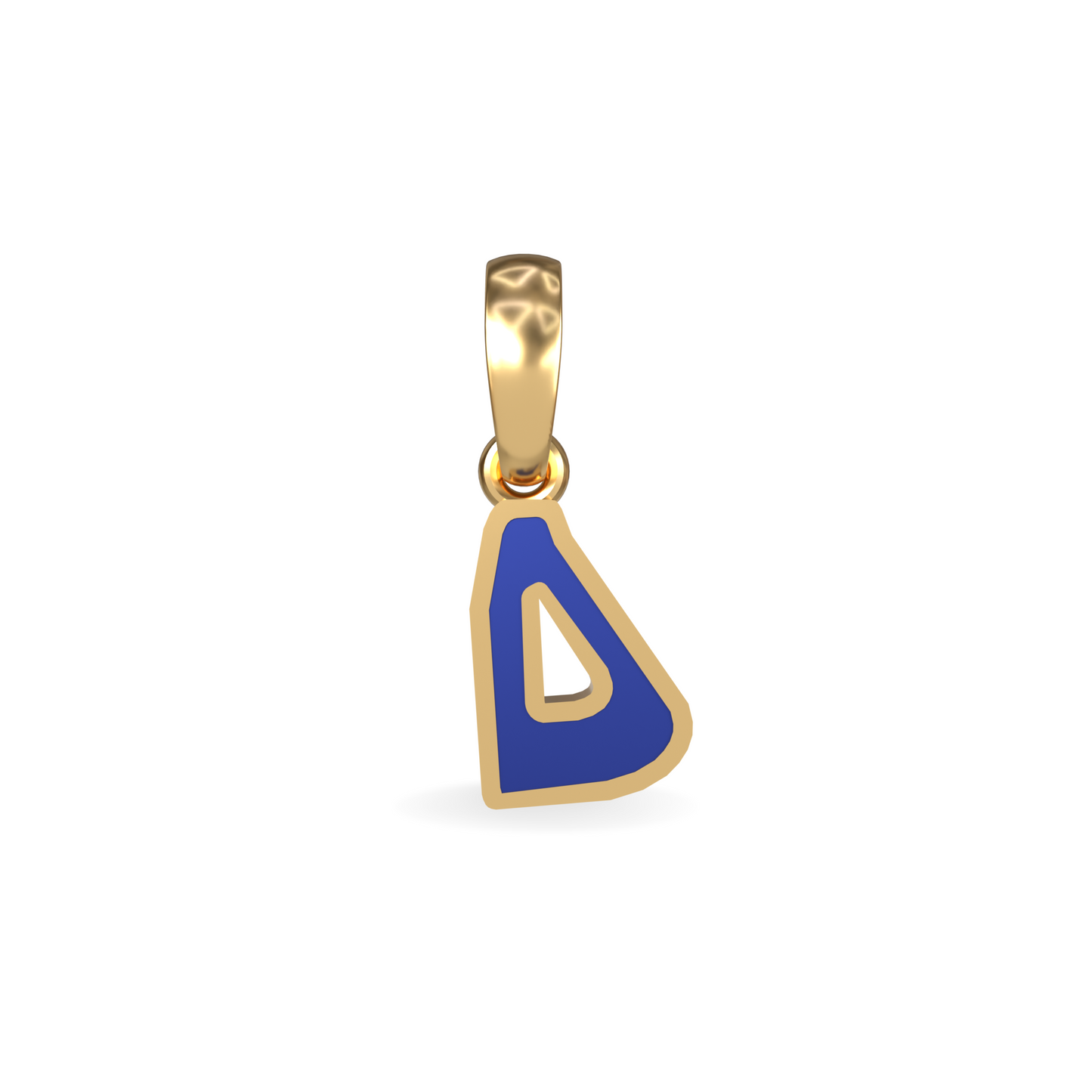 Medium Graffiti Initial Pendant | 18K Gold