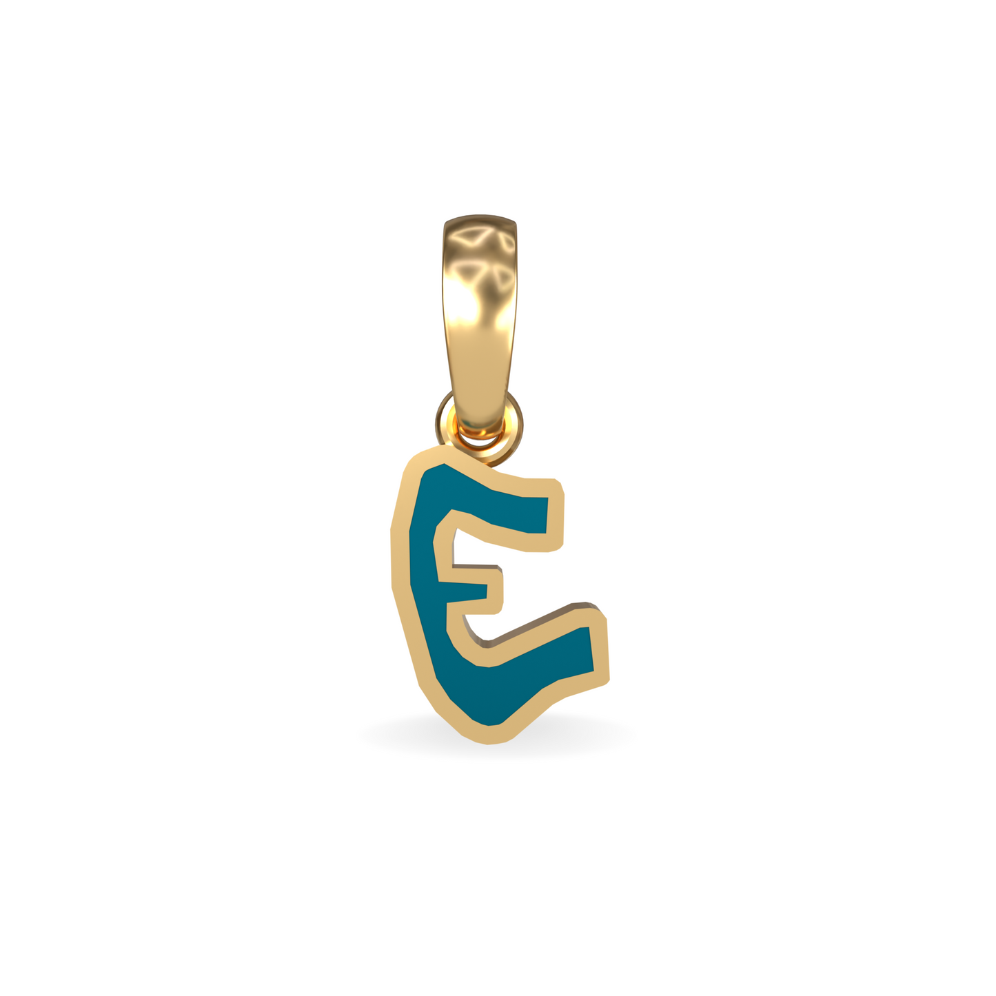 Medium Graffiti Initial Pendant | 18K Gold