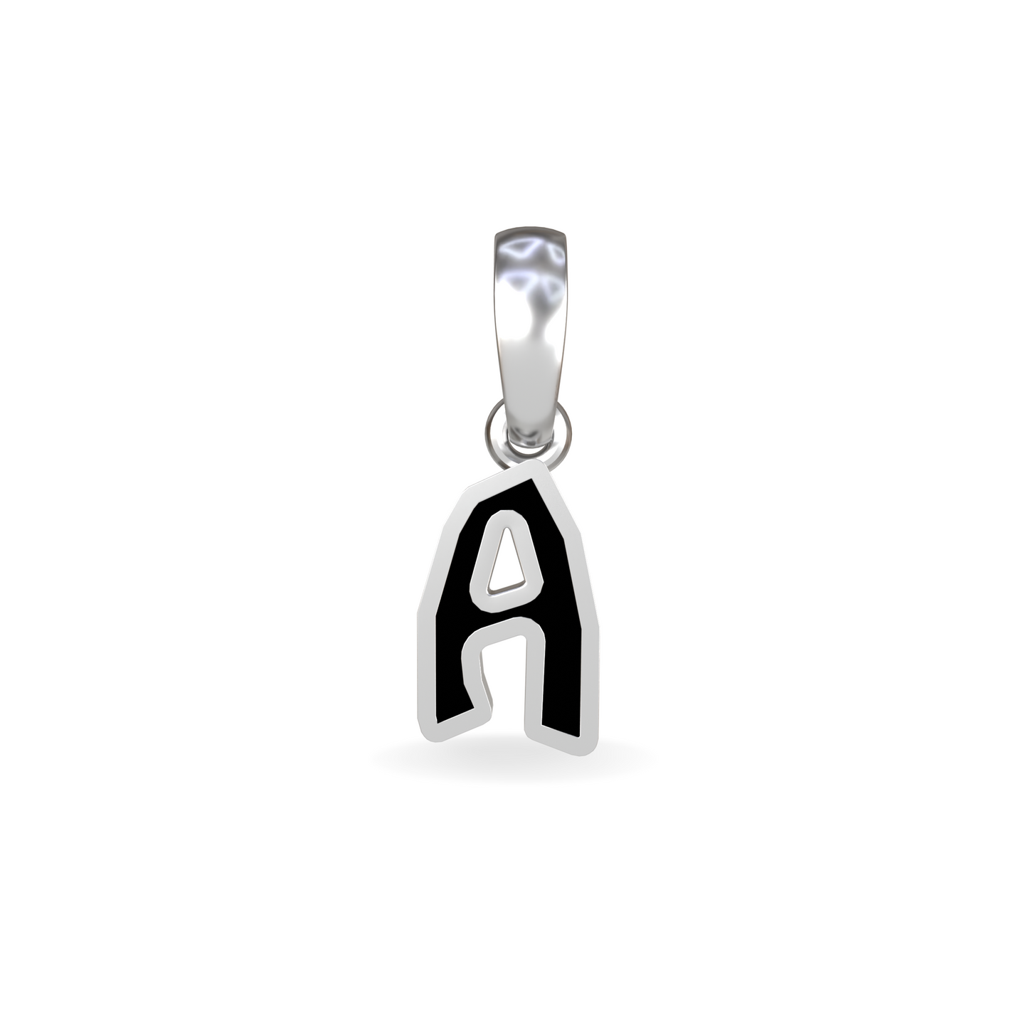 Medium Graffiti Initial Pendant | Sterling Silver