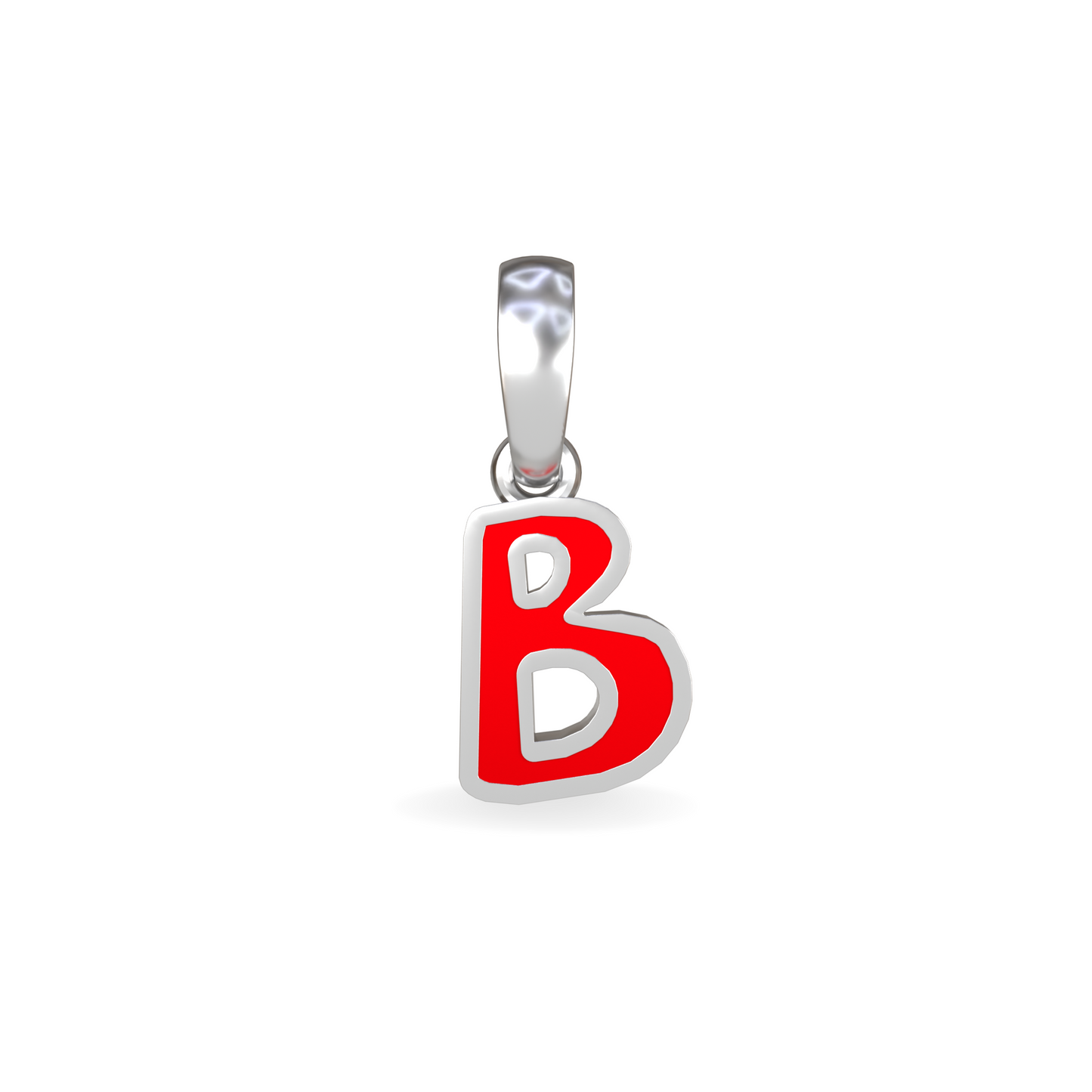 Medium Graffiti Initial Pendant | Sterling Silver