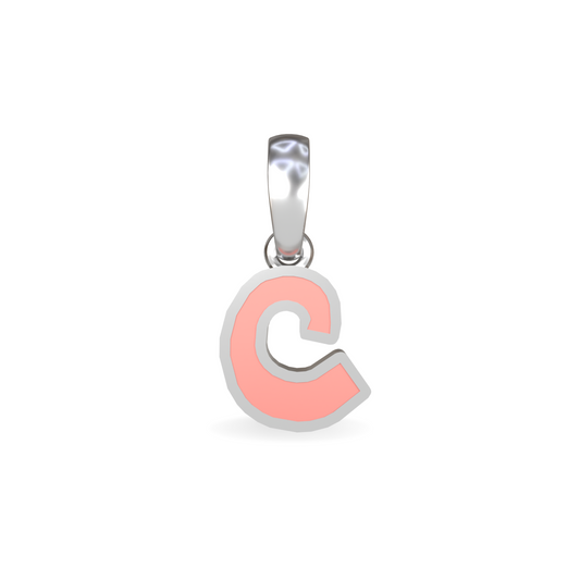 Medium Graffiti Initial Pendant | Sterling Silver