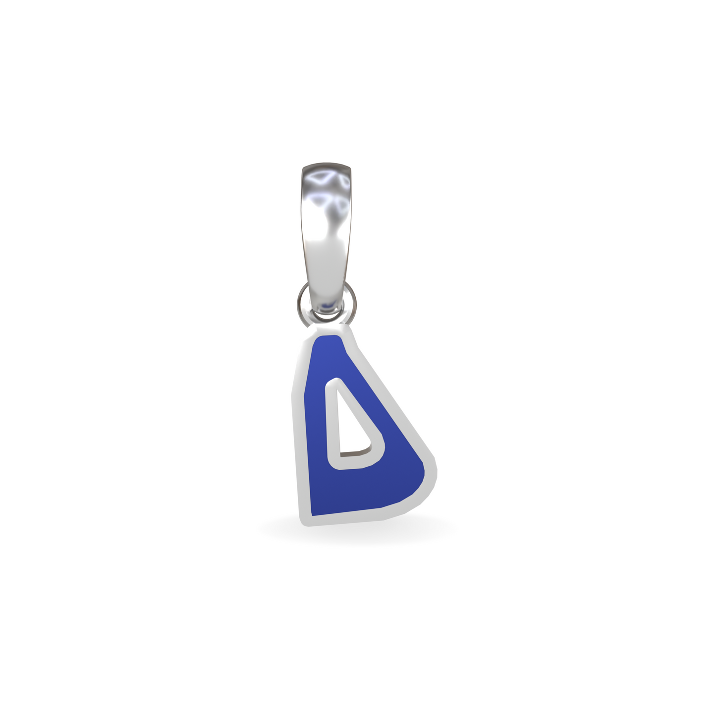 Medium Graffiti Initial Pendant | Sterling Silver