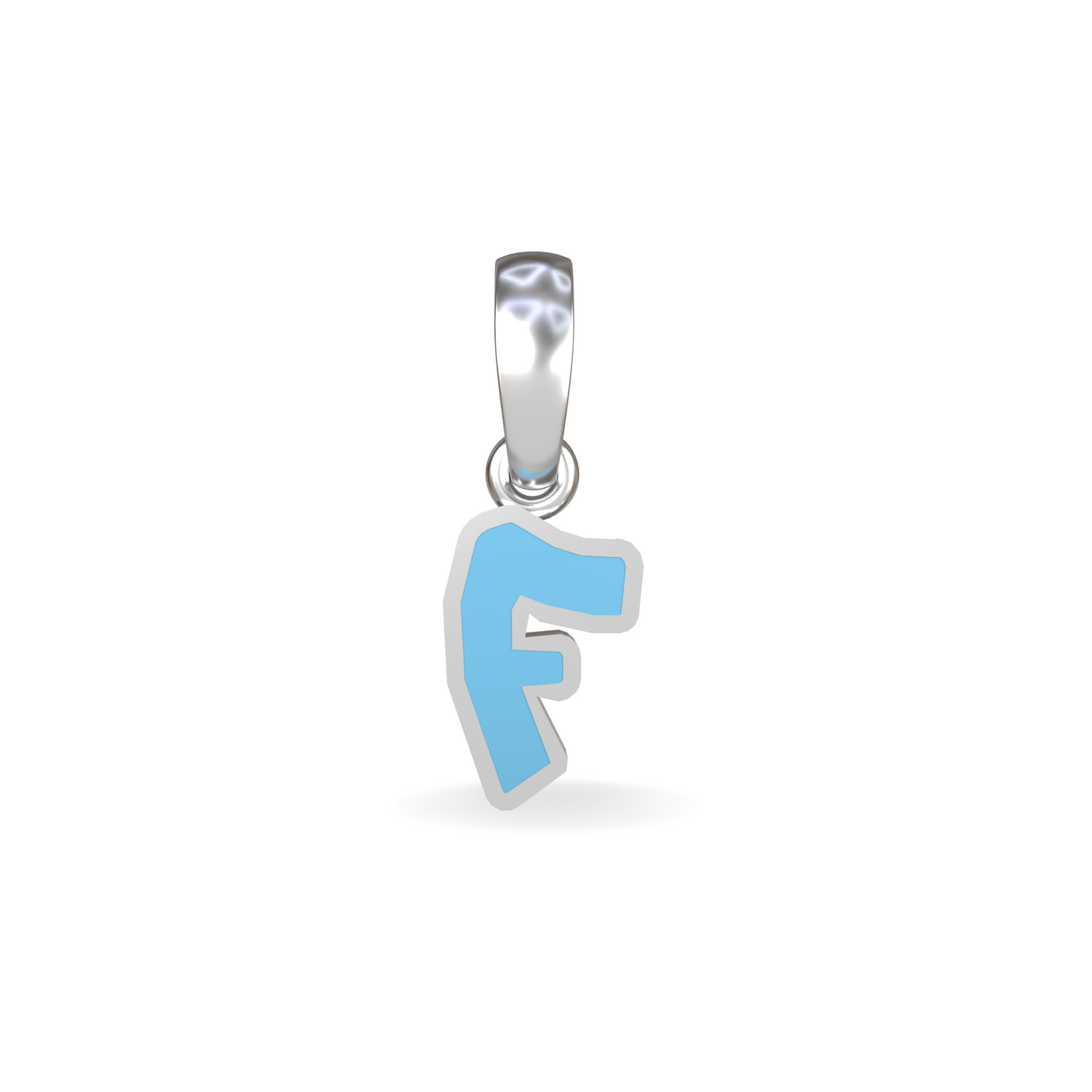 Medium Graffiti Initial Pendant | Sterling Silver