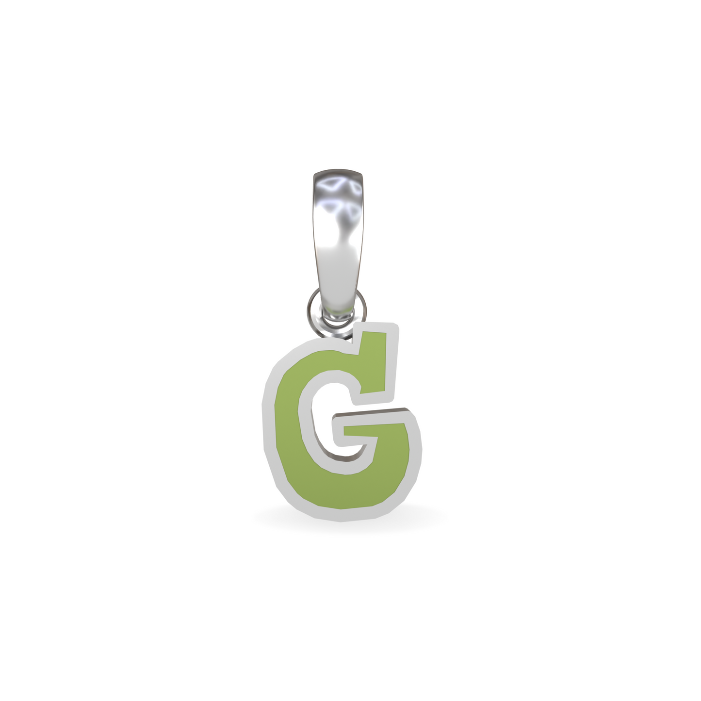 Medium Graffiti Initial Pendant | Sterling Silver