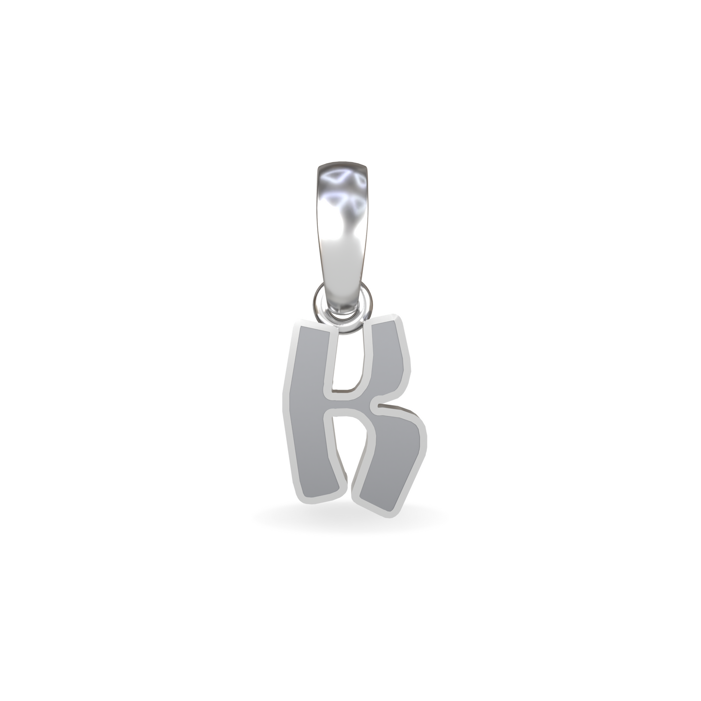 Medium Graffiti Initial Pendant | Sterling Silver