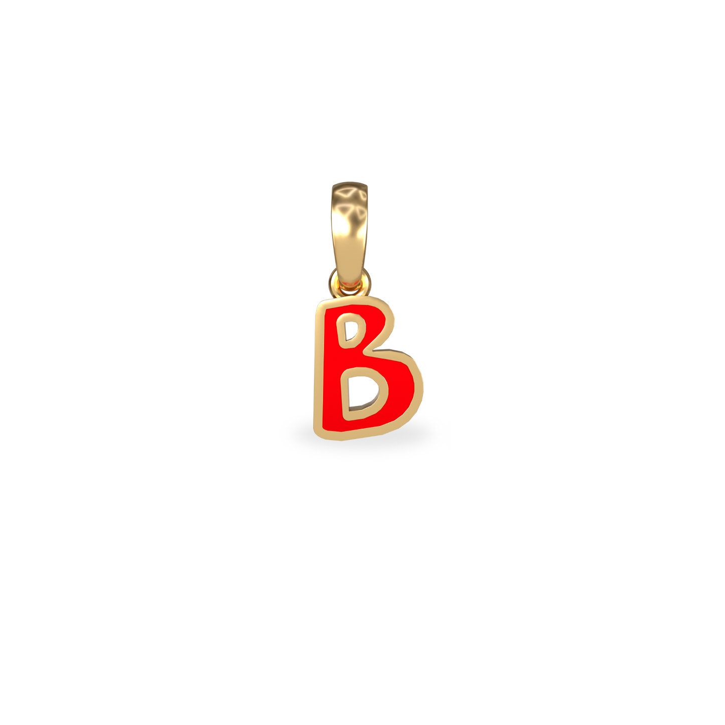 Mini Graffiti Initial Pendant | 18K Gold