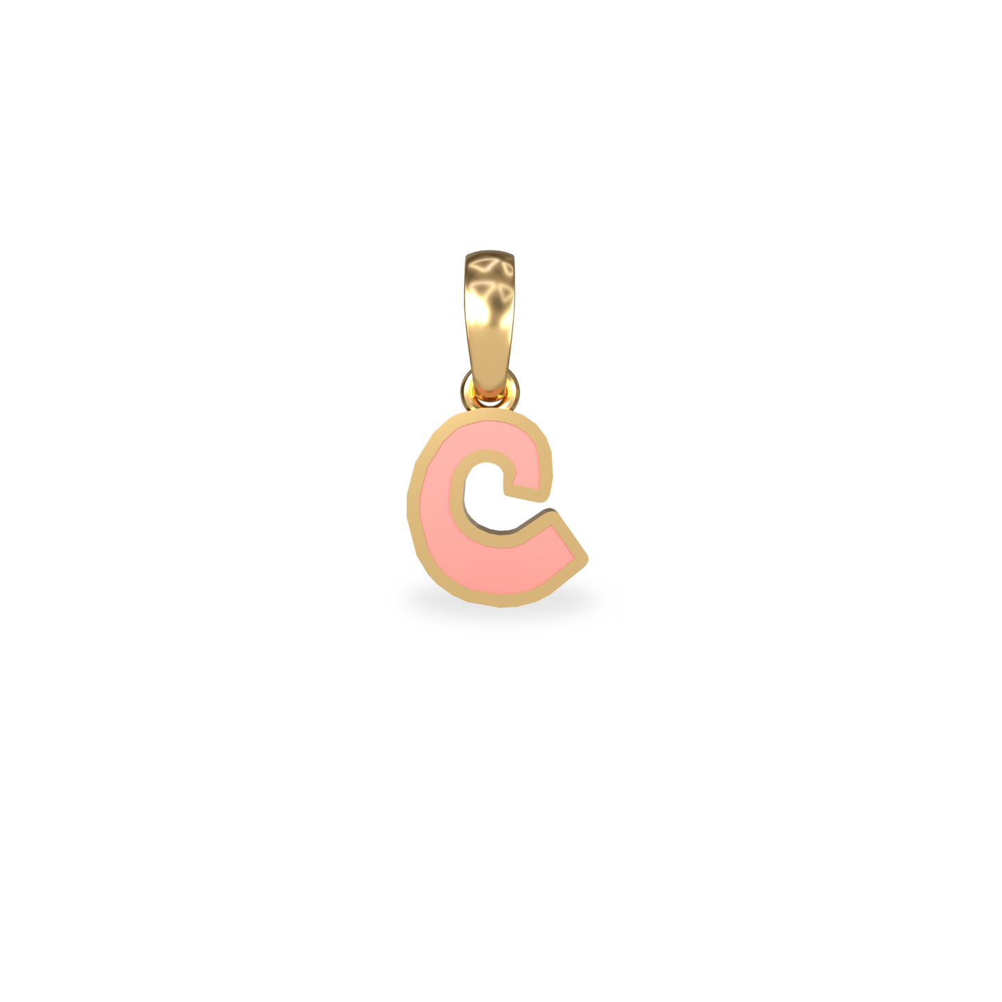 Mini Graffiti Initial Pendant | 18K Gold