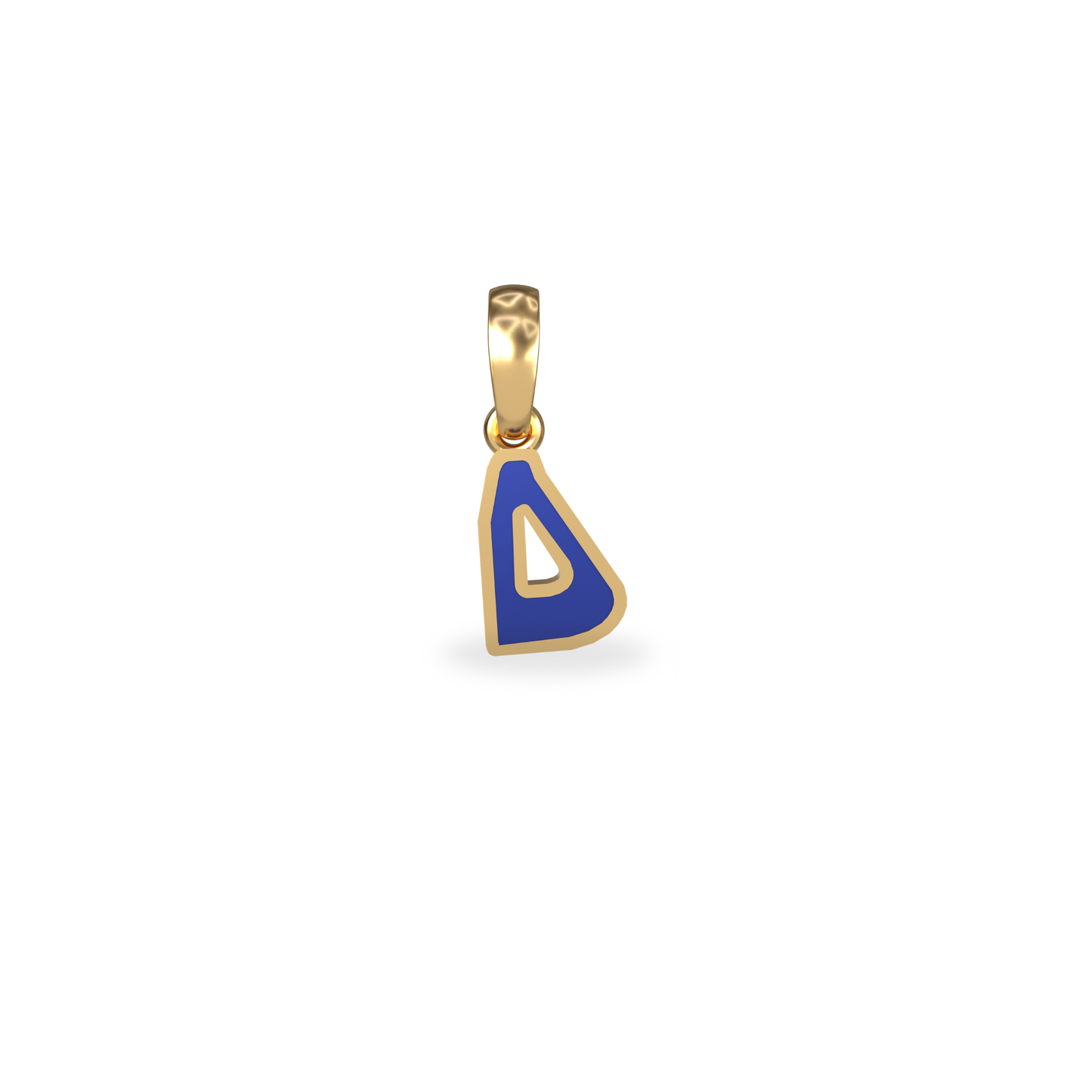 Mini Graffiti Initial Pendant | 18K Gold