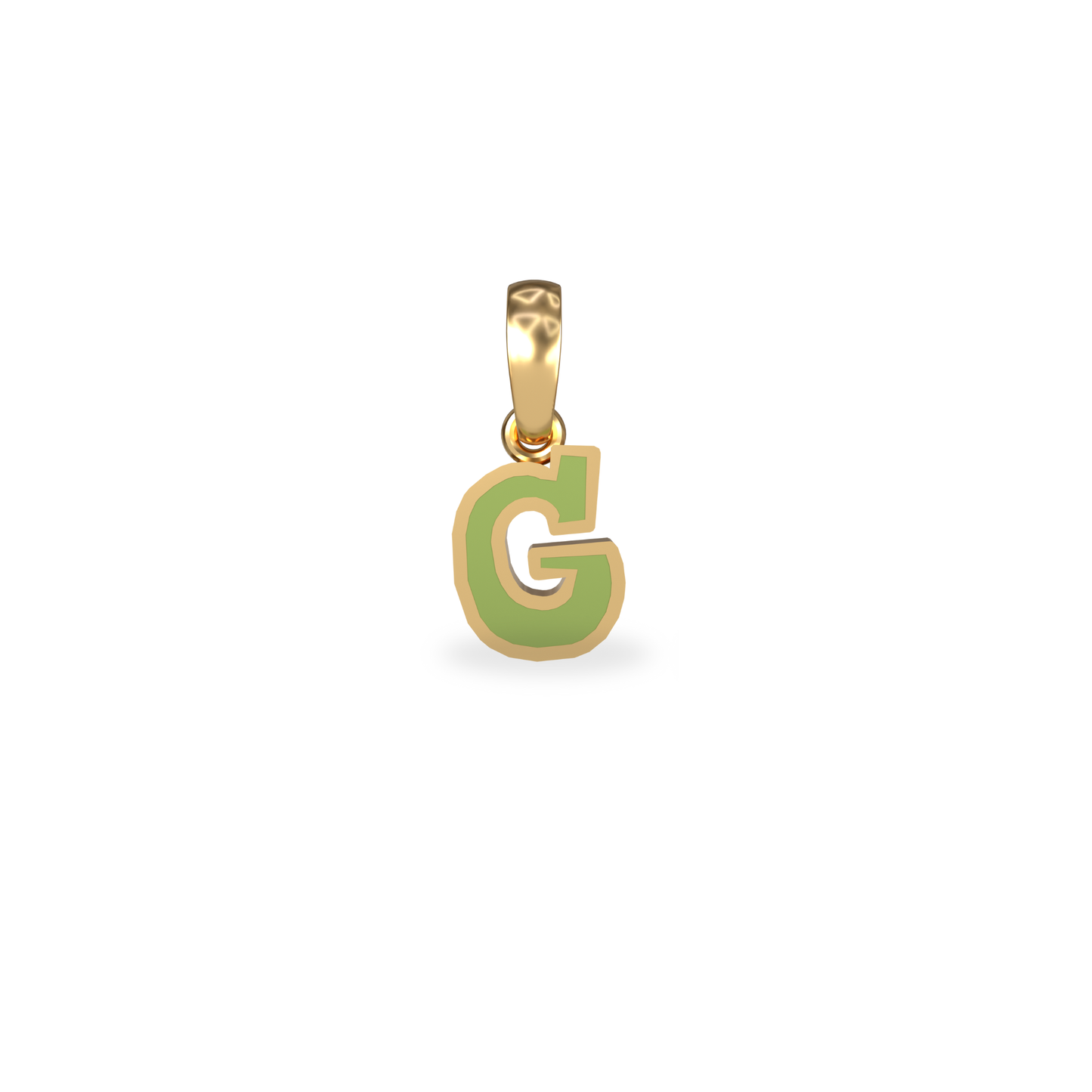 Mini Graffiti Initial Pendant | 18K Gold