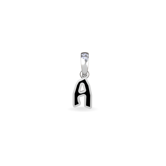 Mini Graffiti Initial Pendant | Sterling Silver