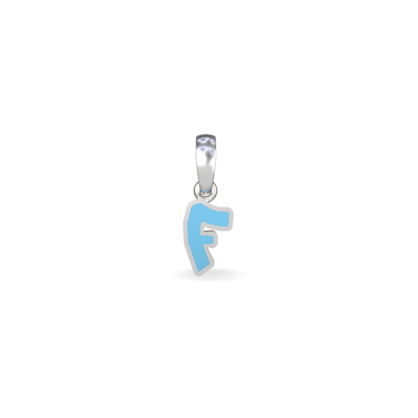 Mini Graffiti Initial Pendant | Sterling Silver