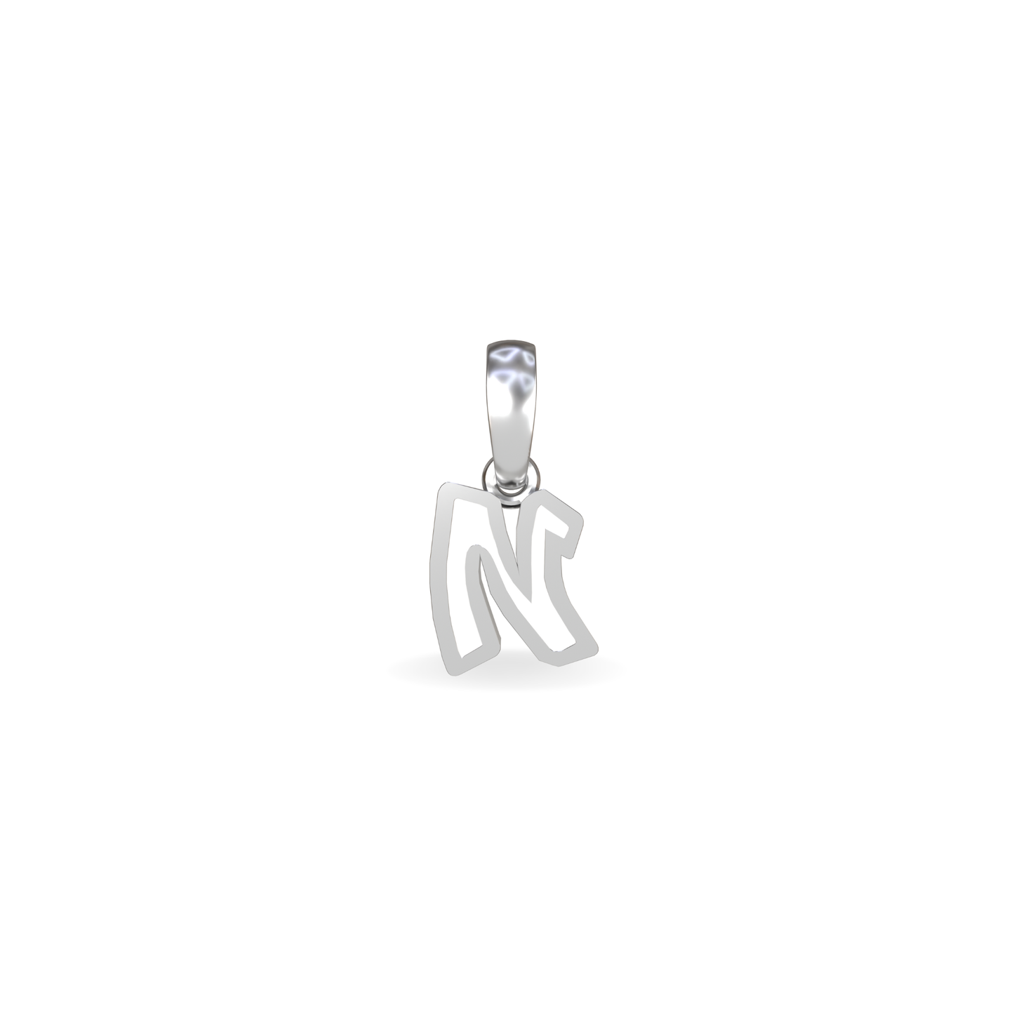 Mini Graffiti Initial Pendant | Sterling Silver