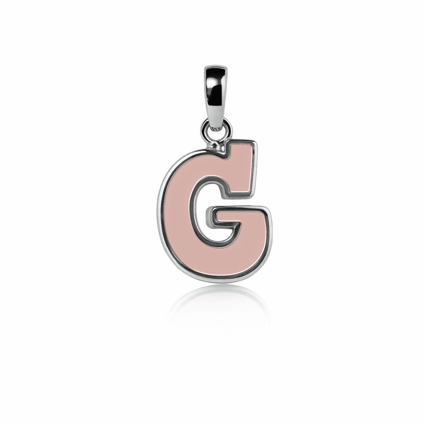 Graffiti Initial Charm | Sterling Silver Rose Petal {{ catogery }} {{ Collections }}