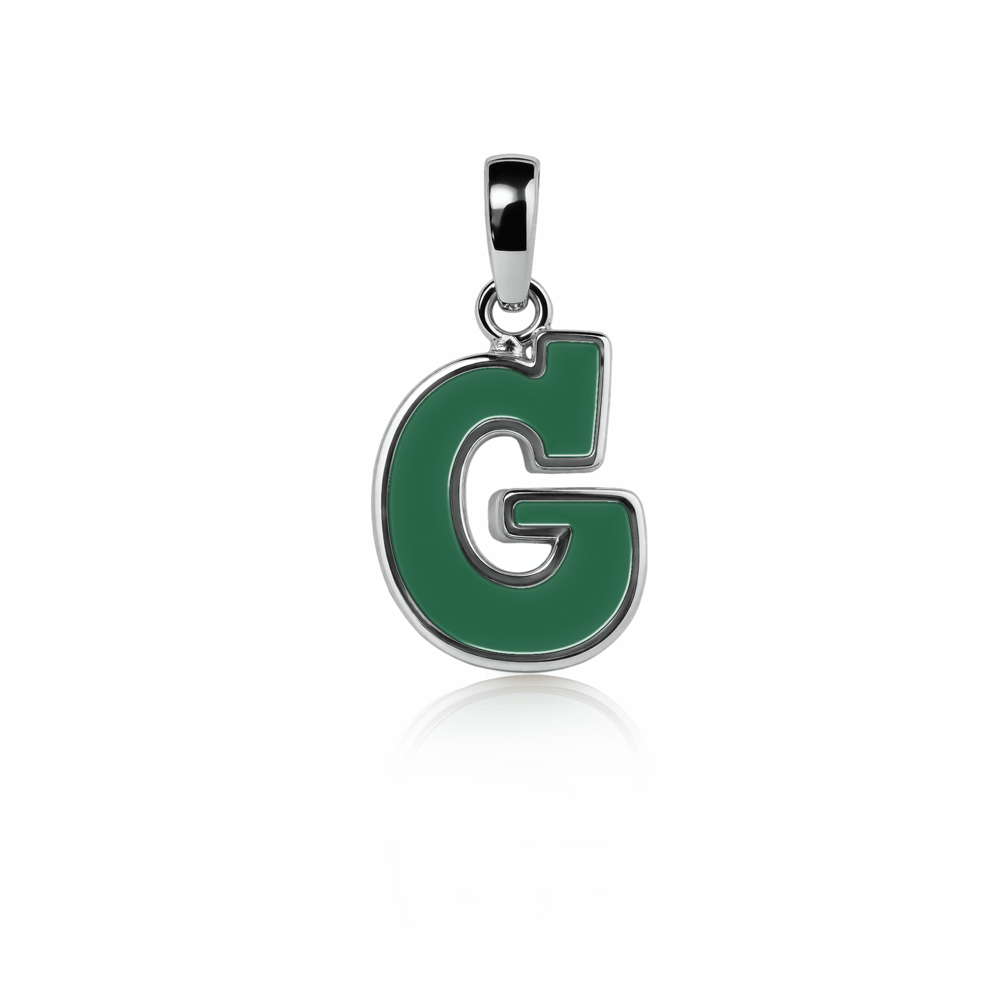 Graffiti Initial Charm | Sterling Silver Spring Green {{ catogery }} {{ Collections }}