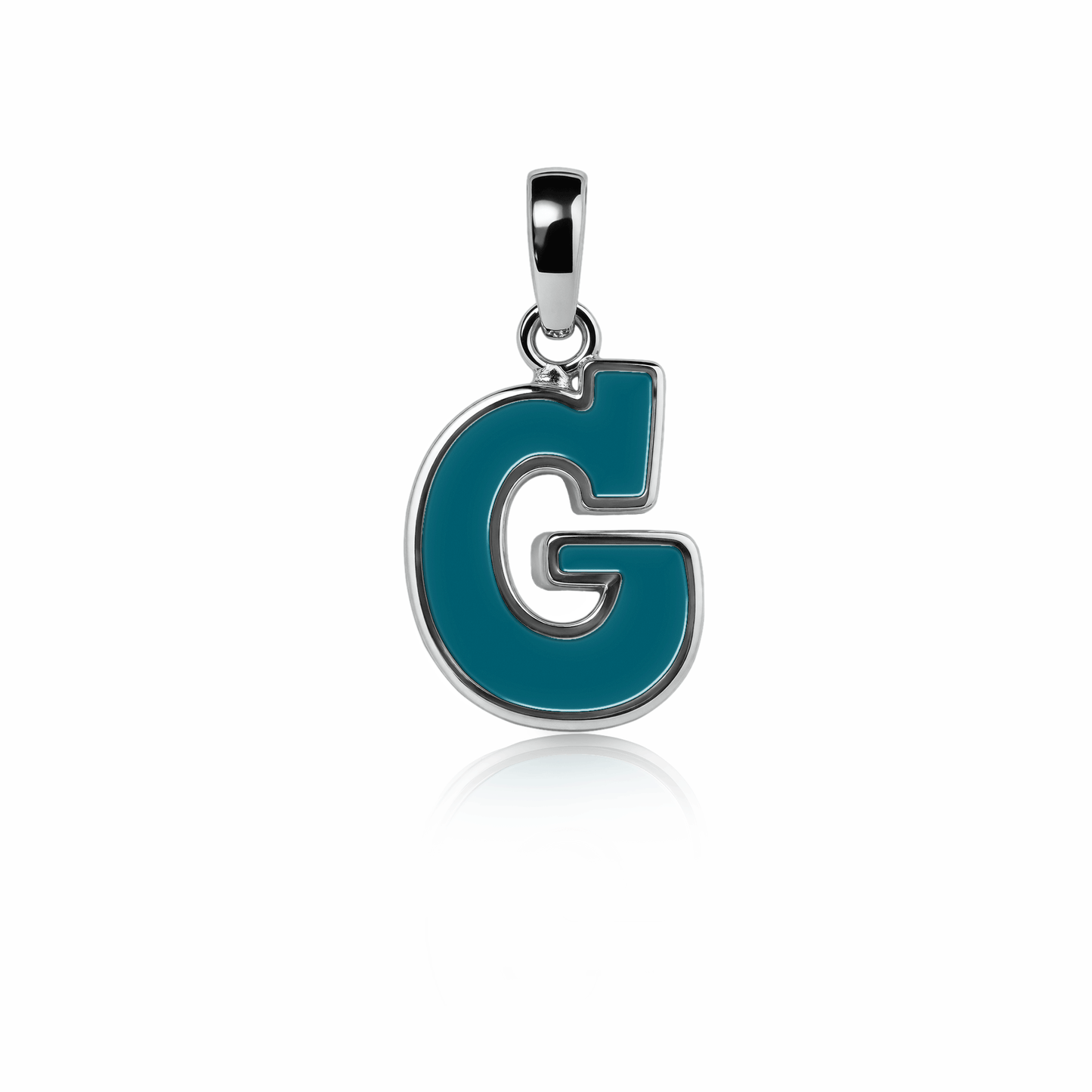 Graffiti Initial Charm | Sterling Silver Seafoam Green {{ catogery }} {{ Collections }}