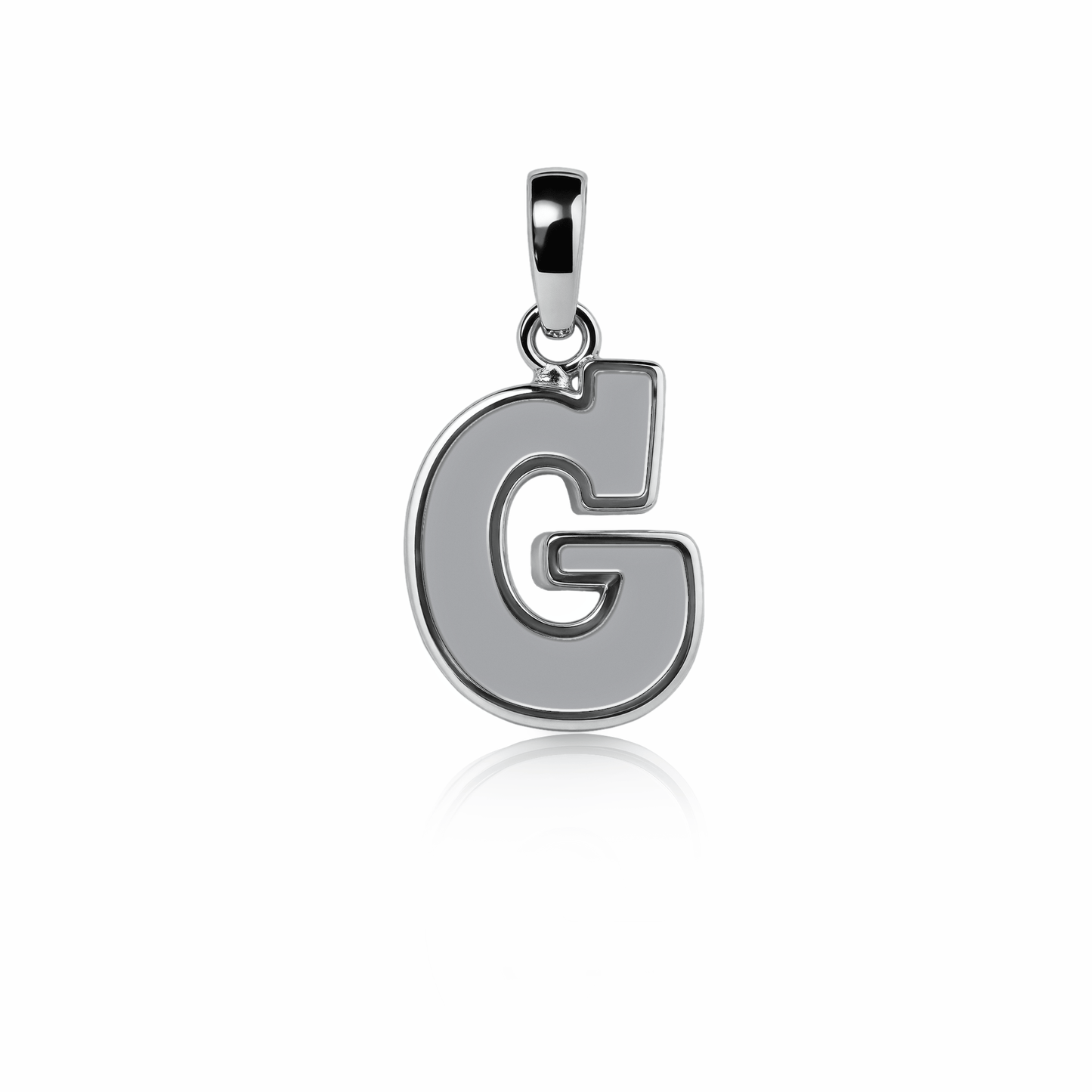 Graffiti Initial Charm | Sterling Silver Steel Gray {{ catogery }} {{ Collections }}