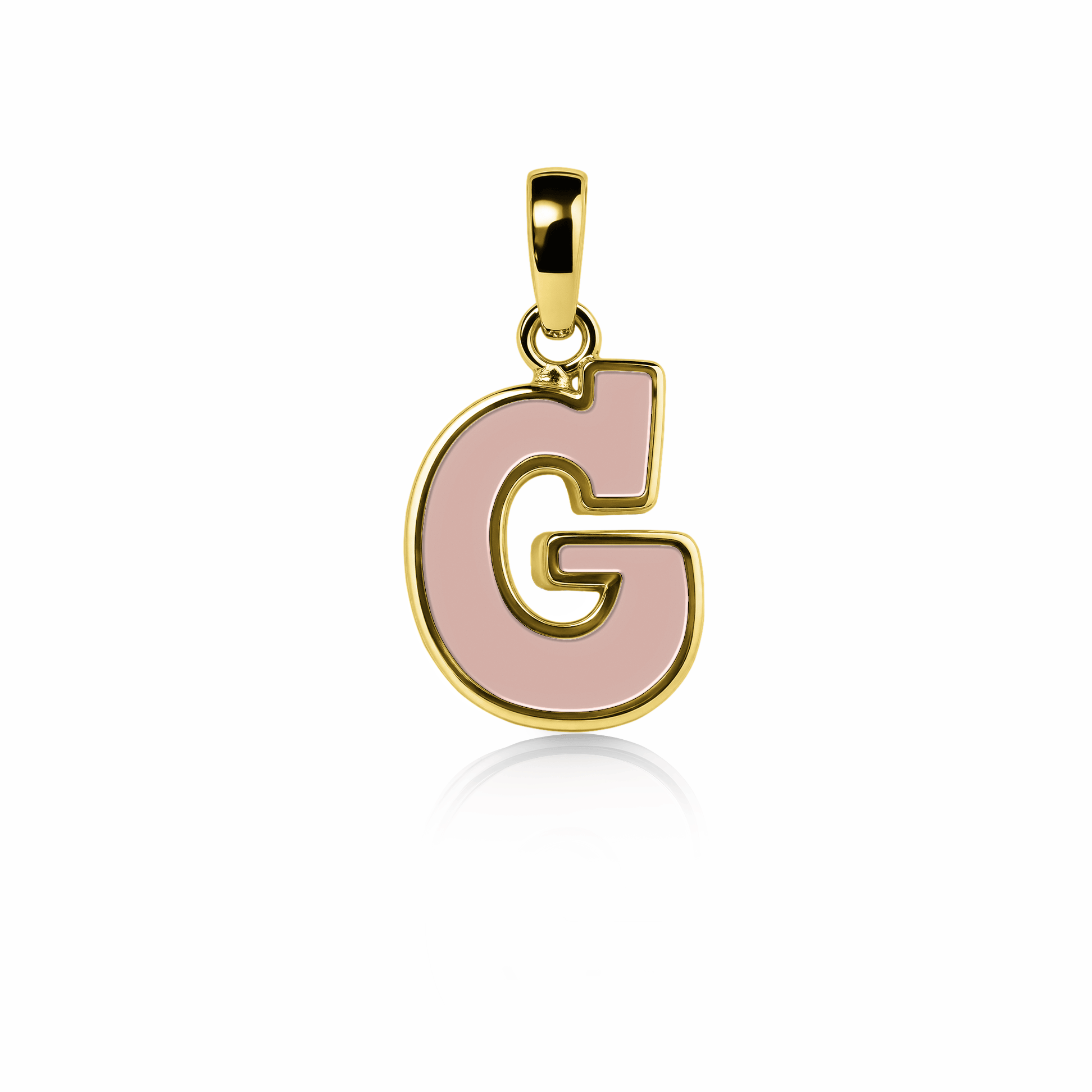Graffiti Initial Charm | 14K Gold Rose Petal {{ catogery }} {{ Collections }}