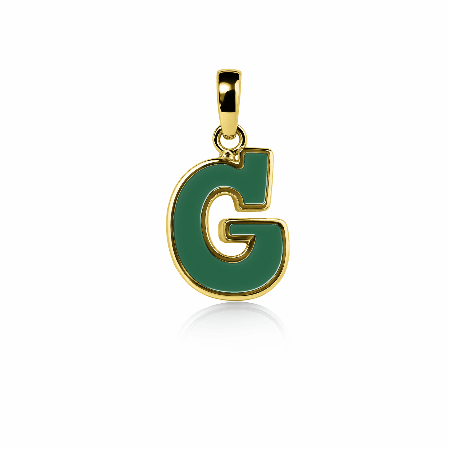 Graffiti Initial Charm | 14K Gold Spring Green {{ catogery }} {{ Collections }}
