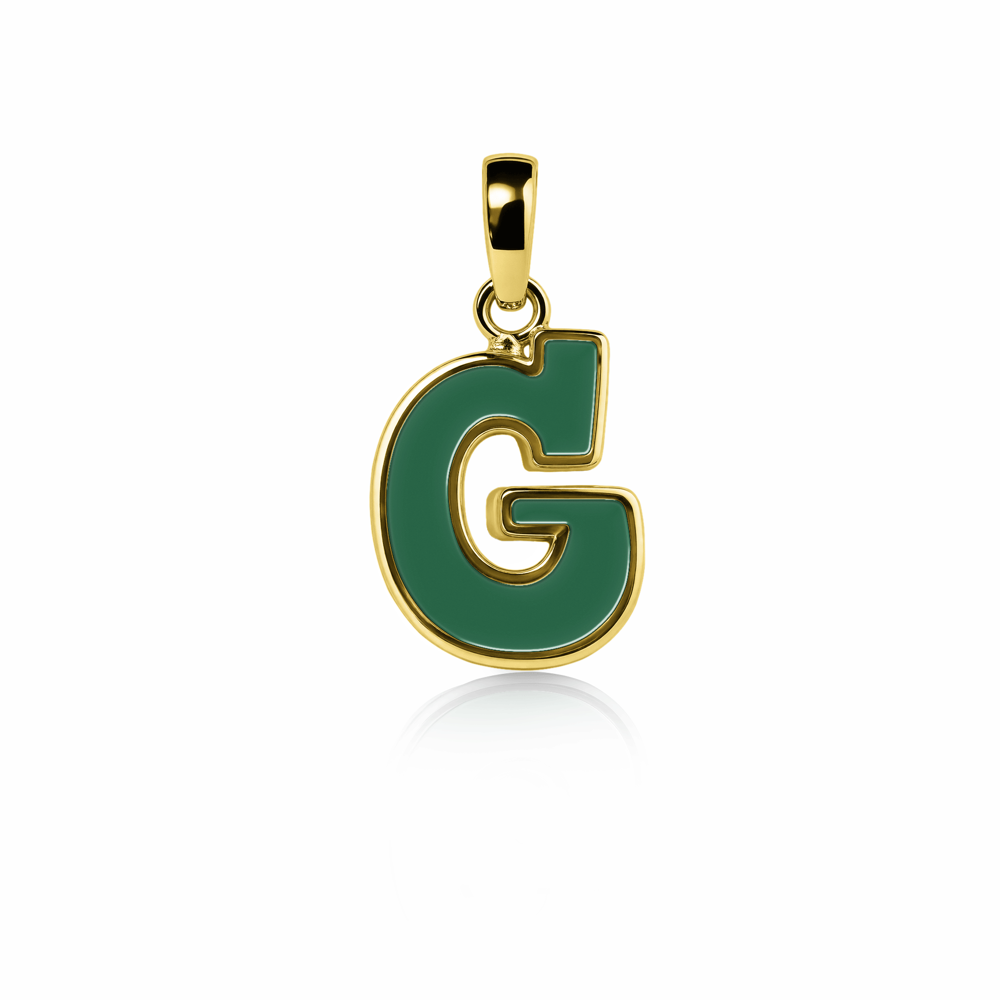 Graffiti Initial Charm | 14K Gold Spring Green {{ catogery }} {{ Collections }}