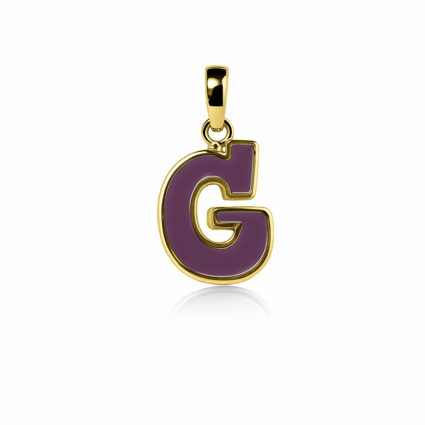 Graffiti Initial Charm | 14K Gold Sunset Purple {{ catogery }} {{ Collections }}