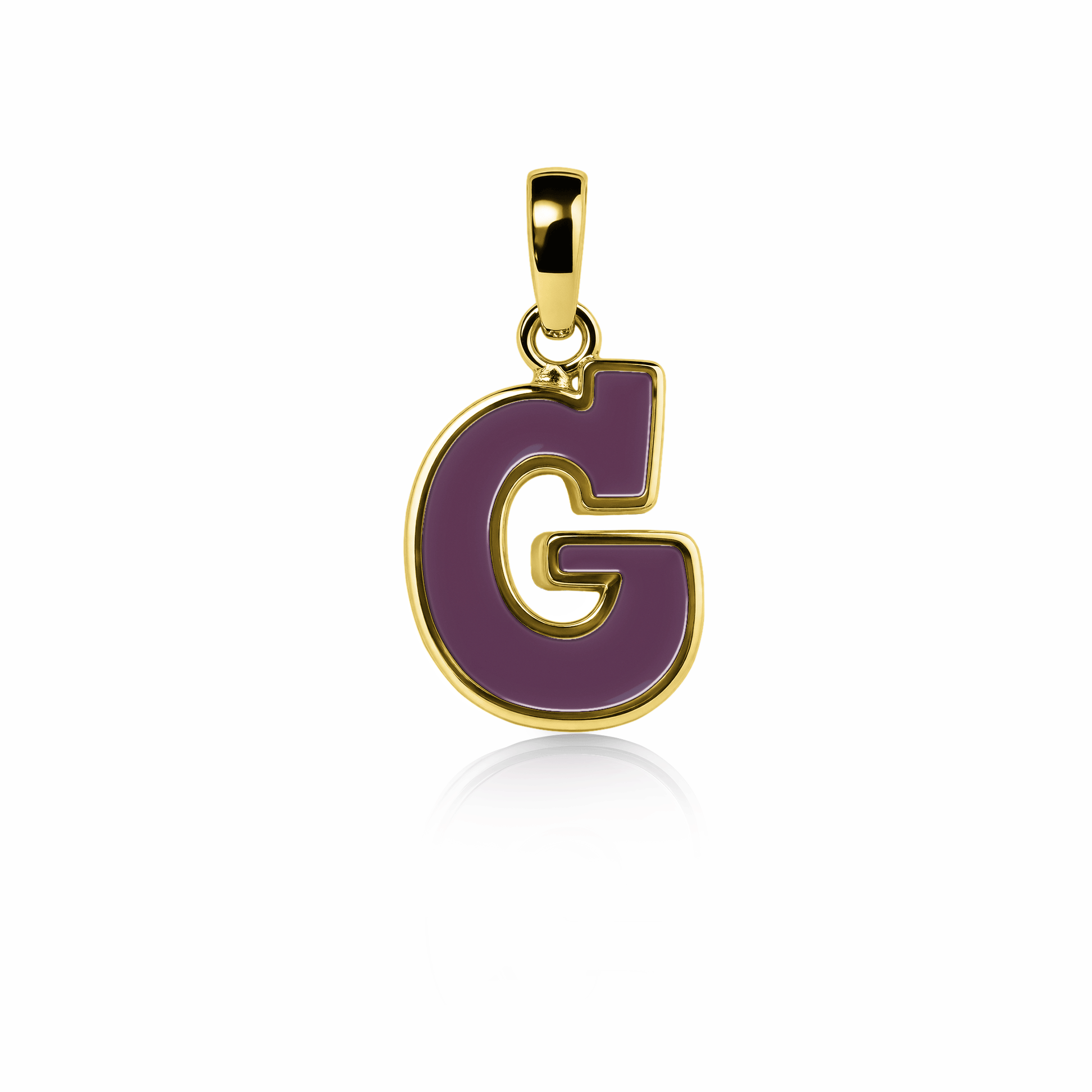 Graffiti Initial Charm | 14K Gold Sunset Purple {{ catogery }} {{ Collections }}