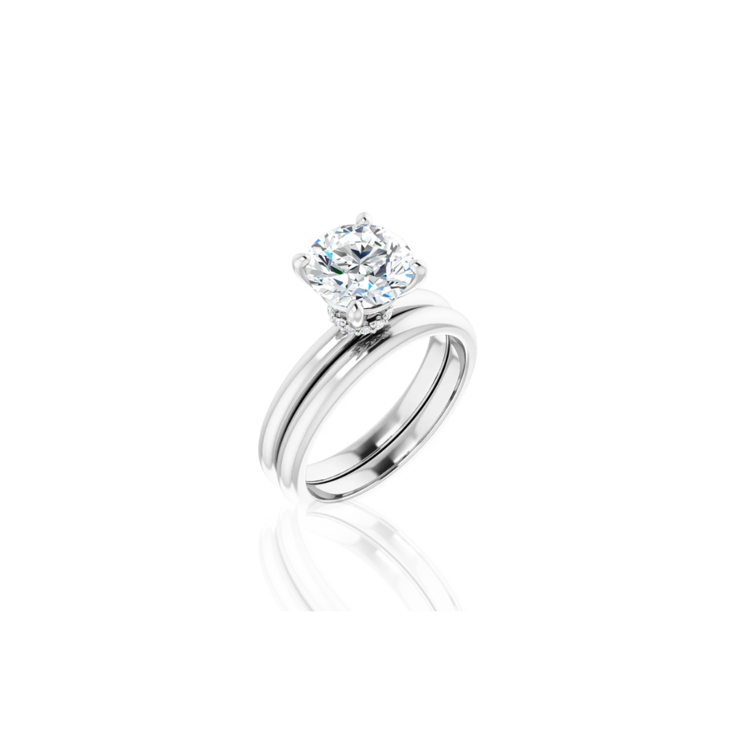 Raised | Hidden Base Halo | Solitaire Engagement Ring