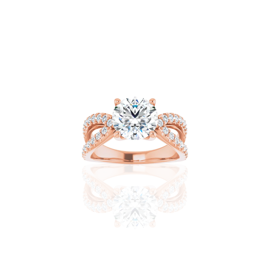 Cathedral | Wide Band Infinity | Diamond Wedding Ring