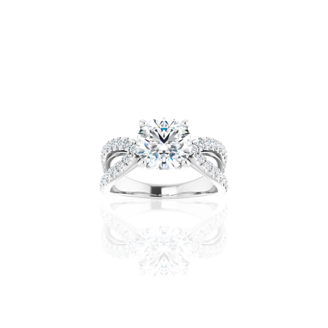 Cathedral | Wide Band Infinity | Diamond Wedding Ring